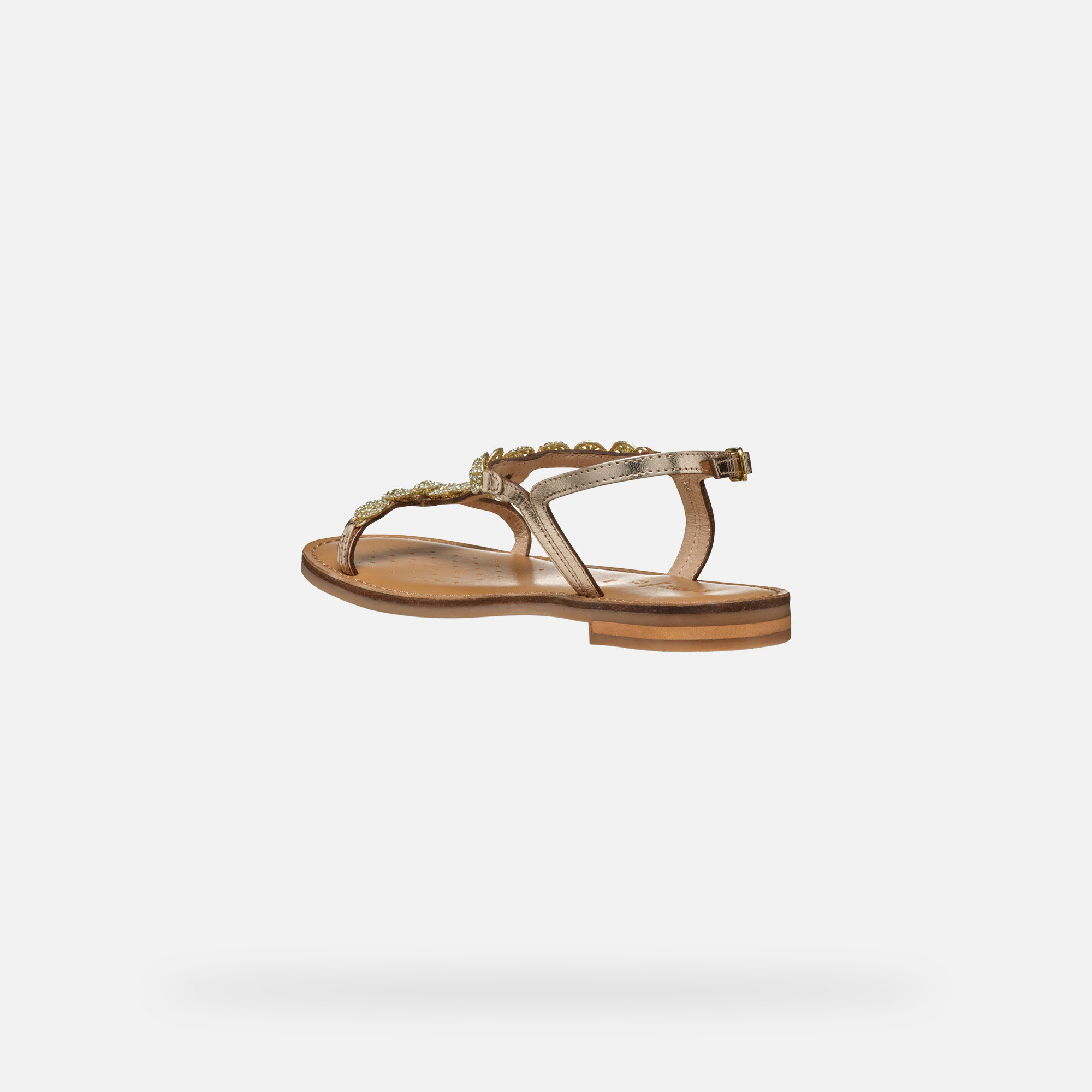 Gold women's sandals Geox Maddalusiac - Women's