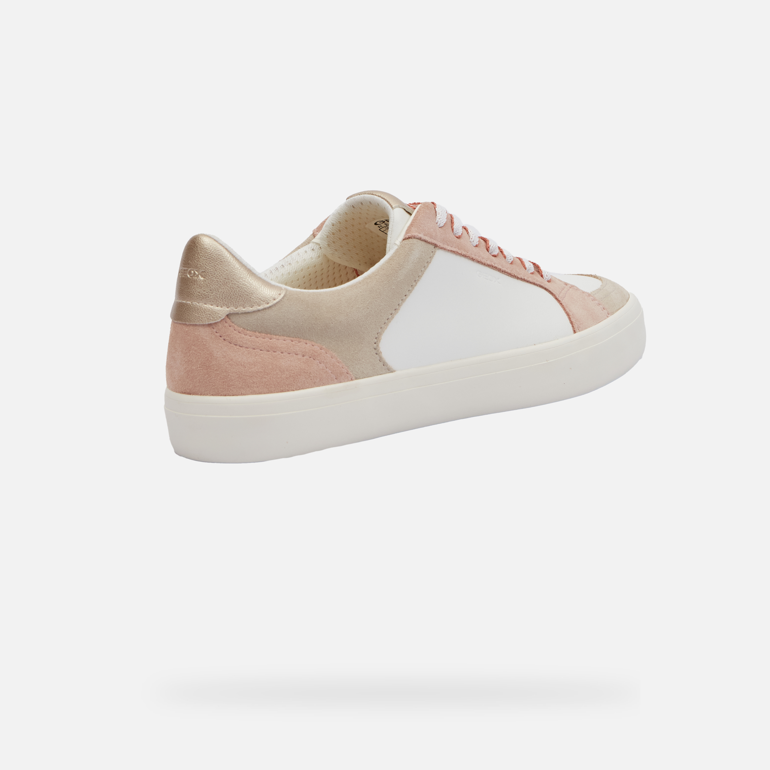 Cream women's sneakers Geox Emmeleny - Women's