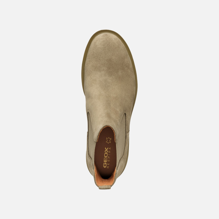 Beige women's ankle boots Geox Spherica EC1 - Women's