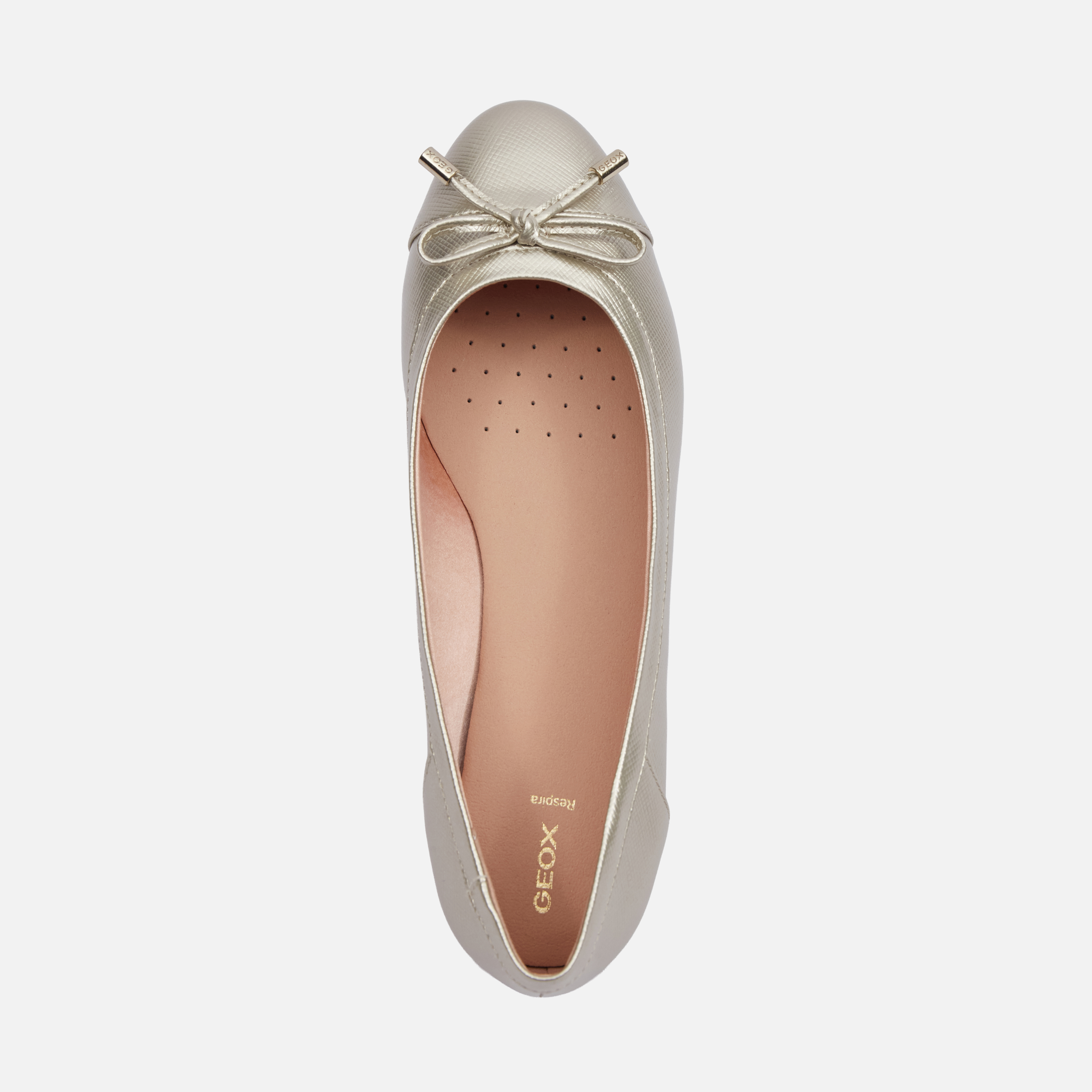 Gold women's ballet flats Geox Charlene - Women's