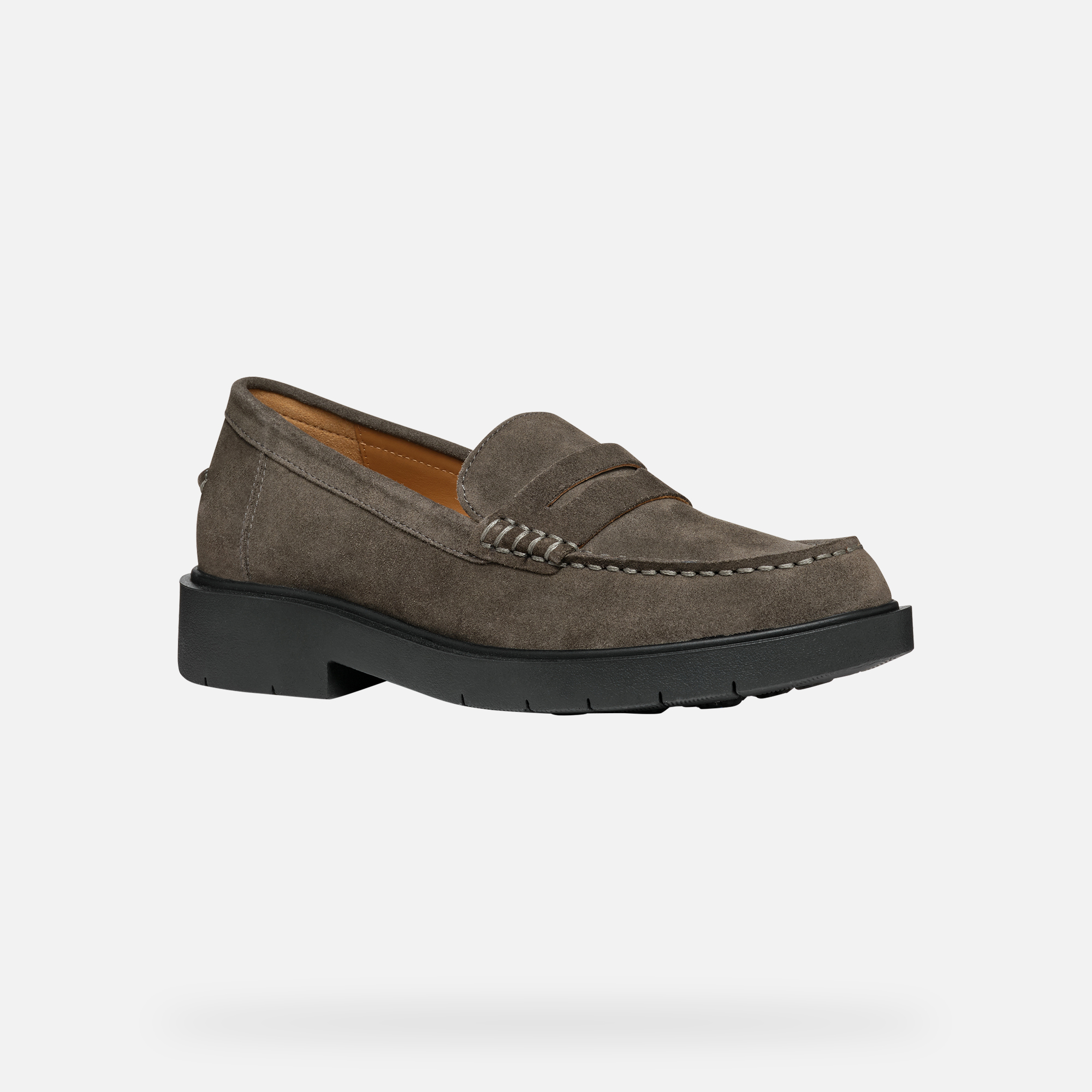 Dark grey women&#039;s moccasins Geox Spherica Ec1 - Women&#039;s