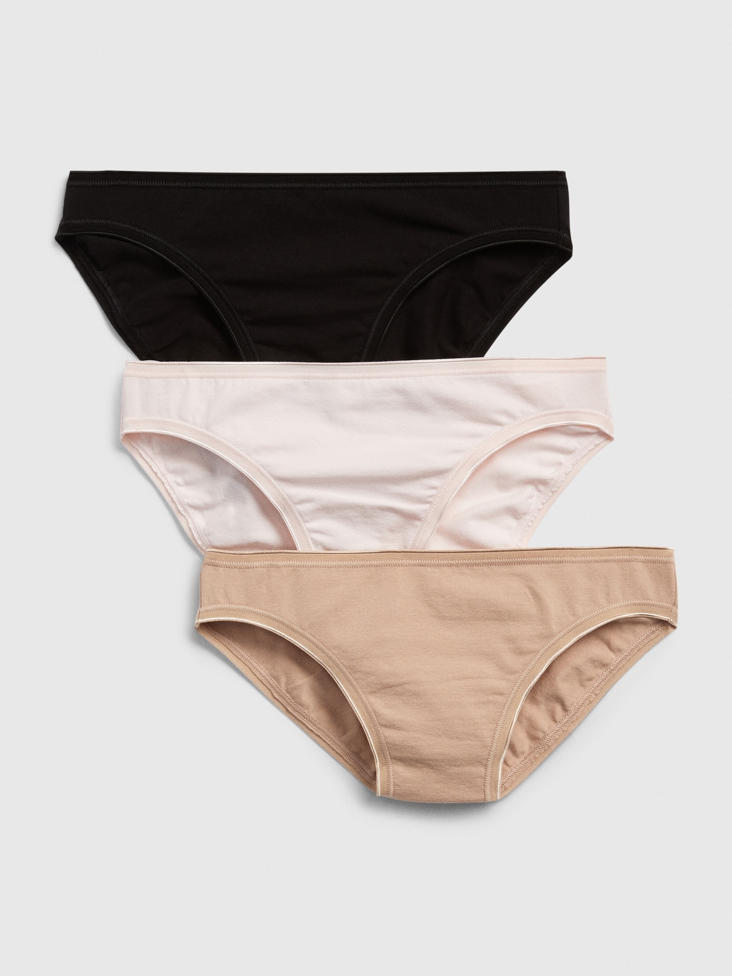 GAP Panties Stretch Cotton Bikini, 3PCS - Women's