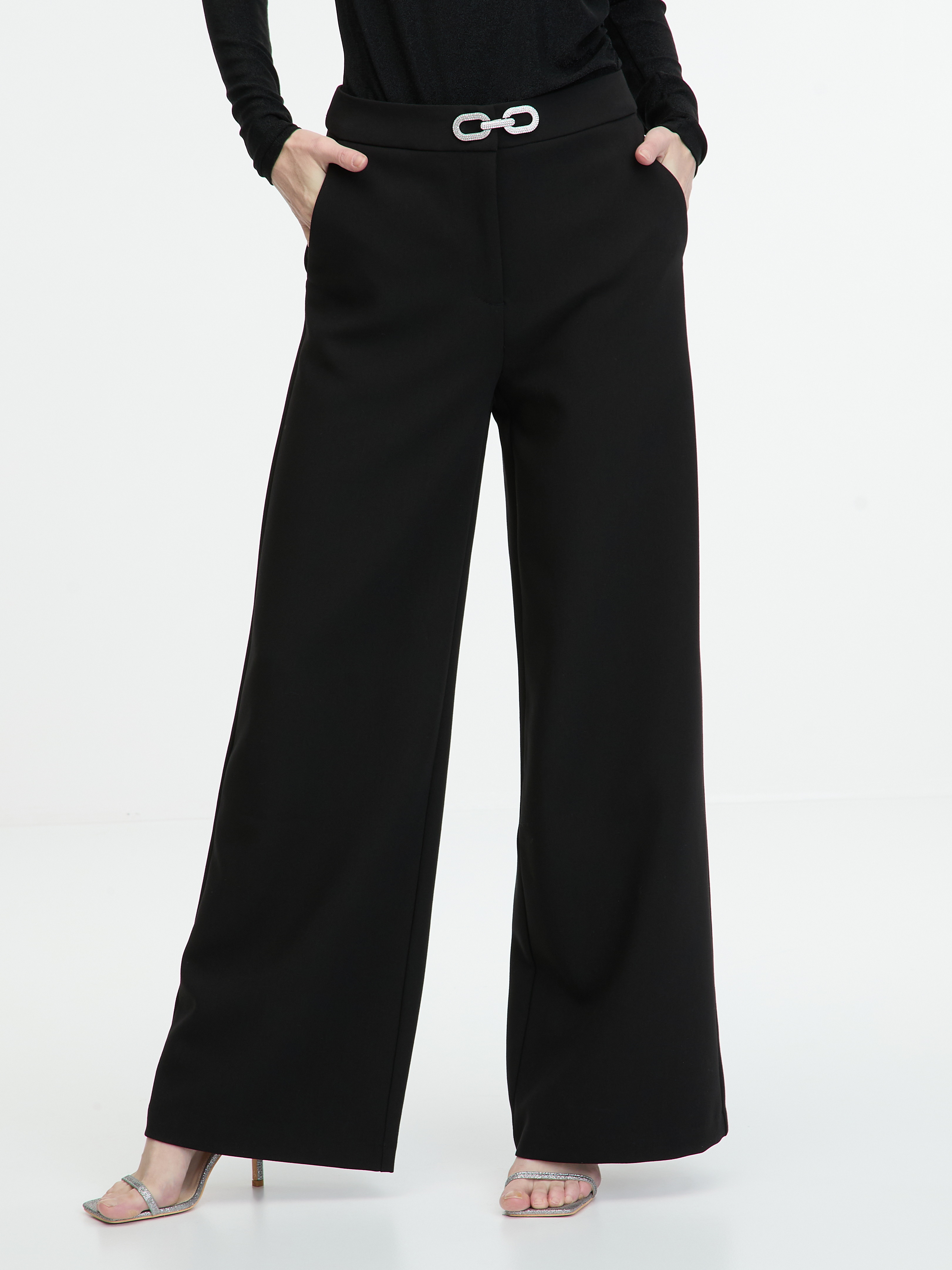 Black womens wide trousers ORSAY - Womens