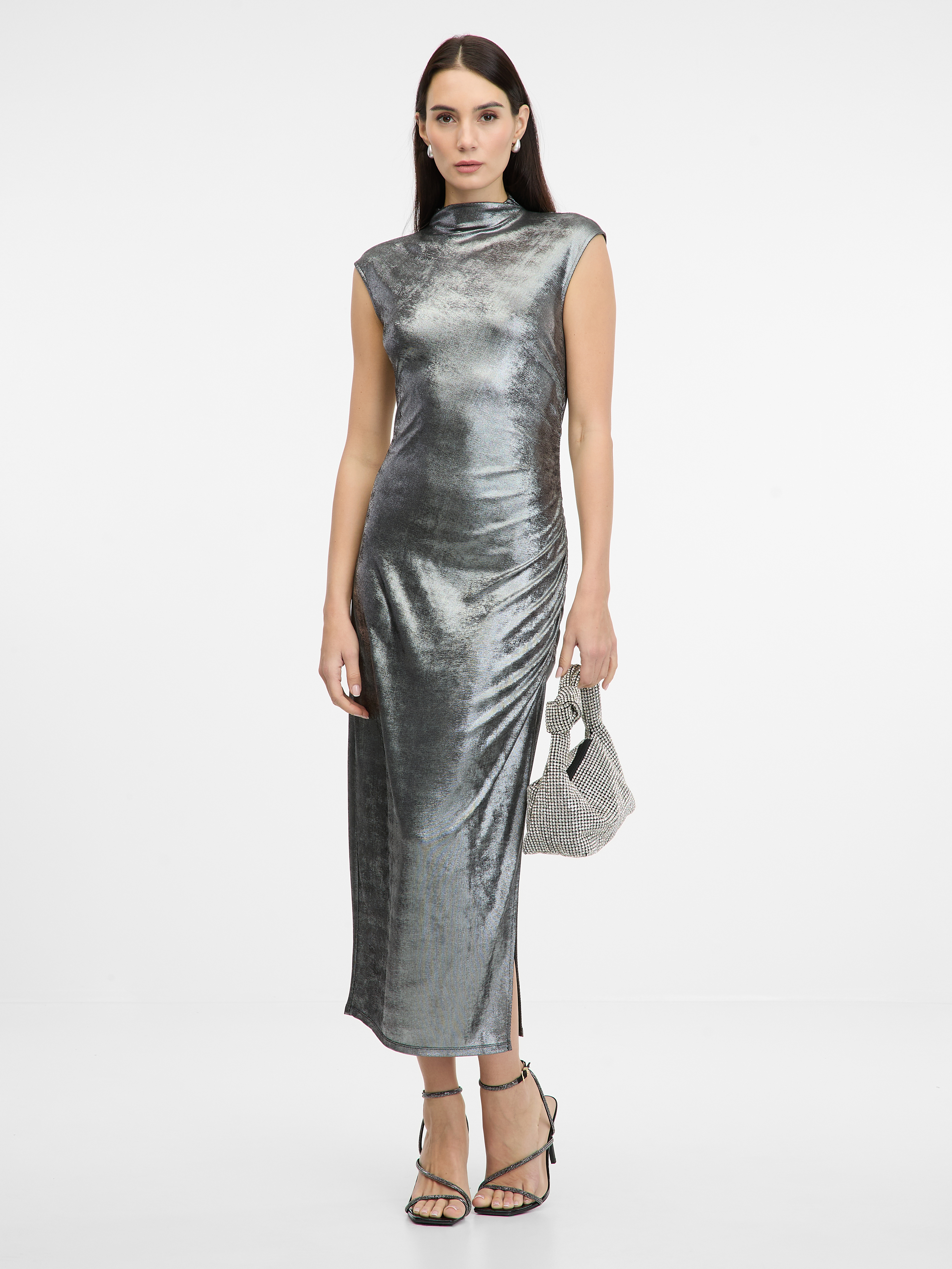 Silver womens midi dress ORSAY - Womens