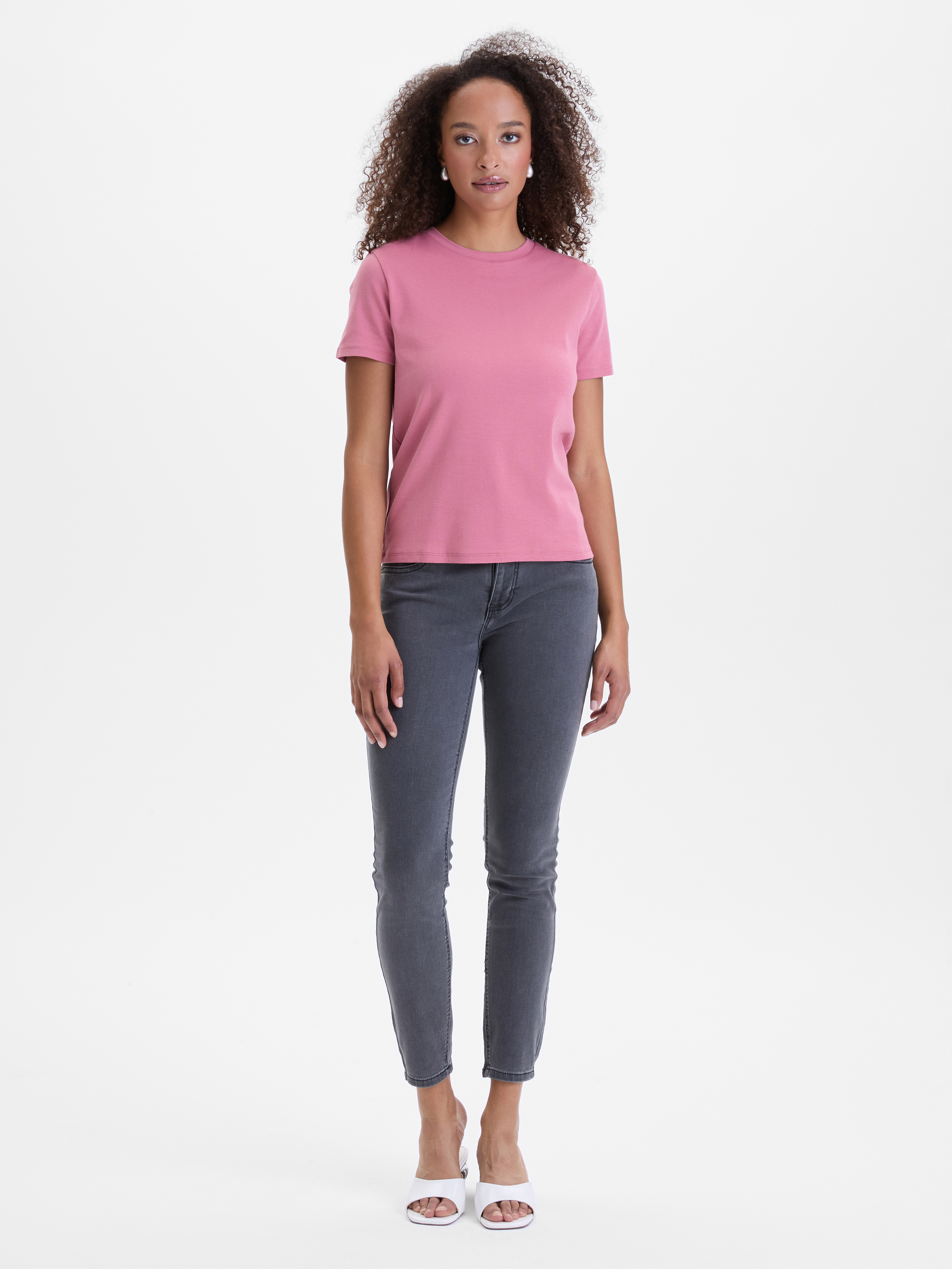 Pink women's T-shirt with short sleeves ORSAY - Women's