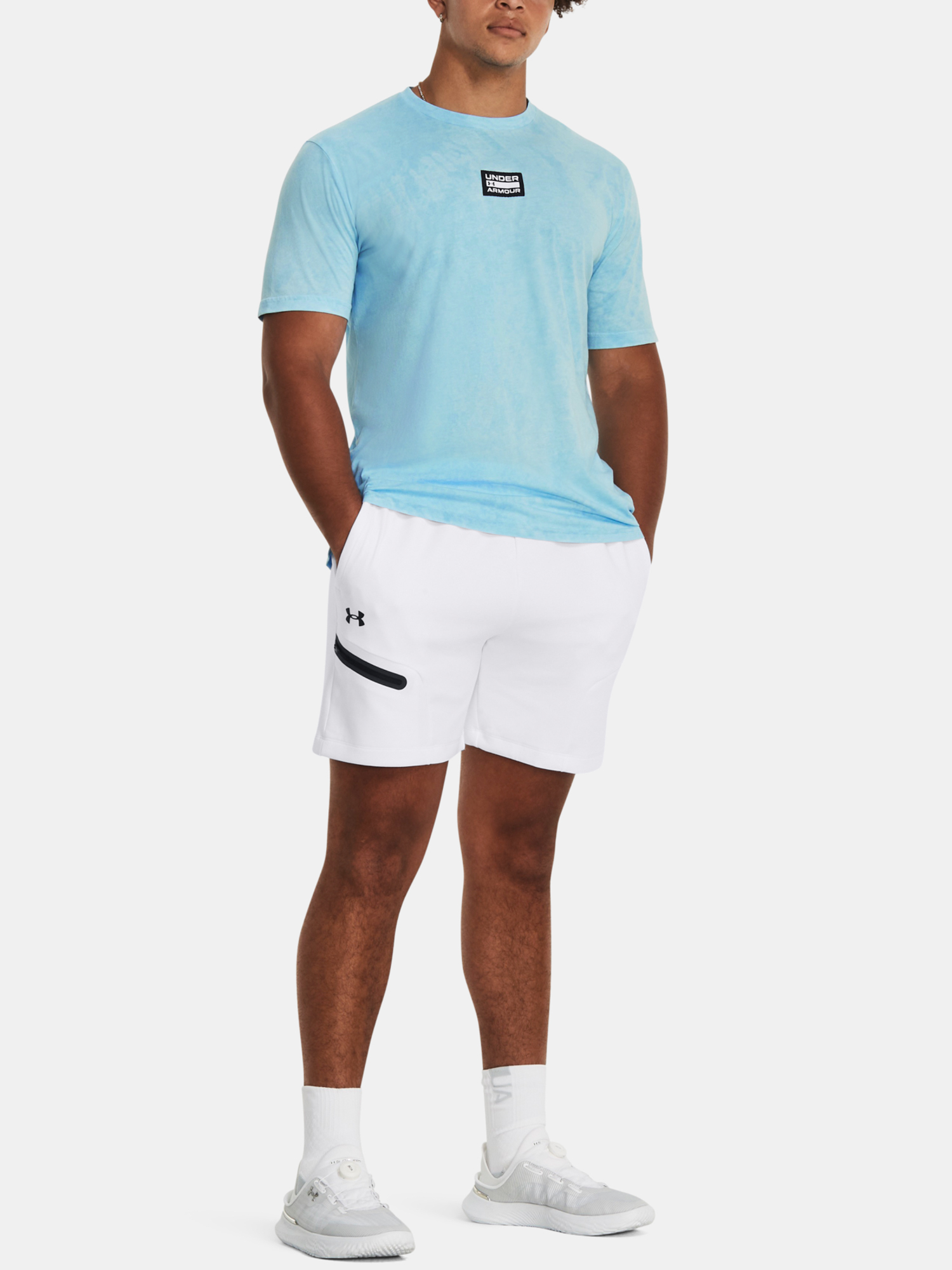 Under Armour T-Shirt UA ELEVATED CORE WASH SS-BLU - Men