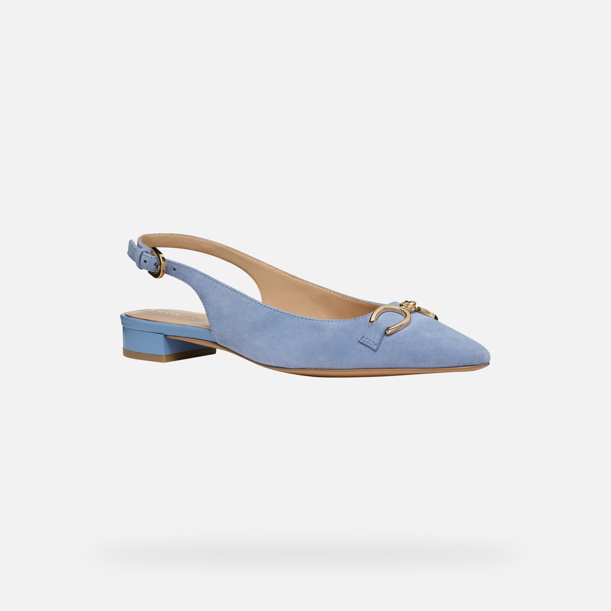 Light blue women's ballet flats Geox Giselda 15 - Women's