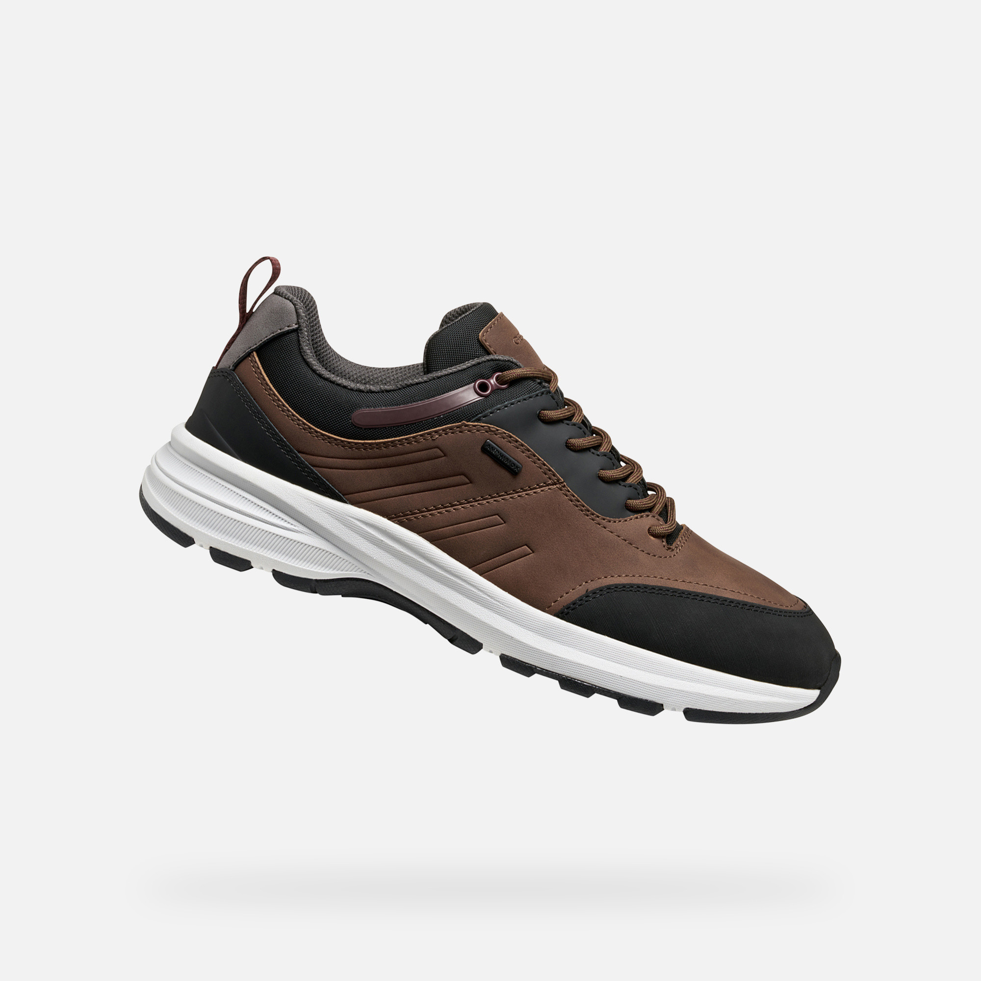 Brown mens sneakers Geox Senales B ABX - Mens
