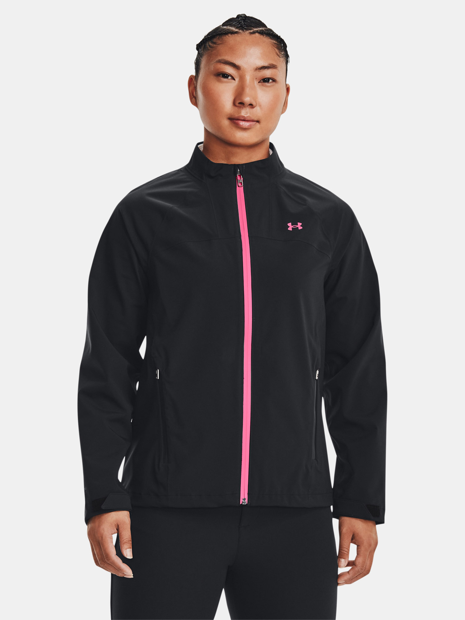 Čierna dámska športová nepremokavá bunda Under Armour Stormproof 2.0
