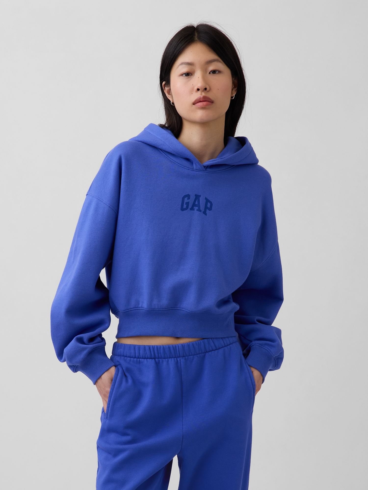 Суитшърт GAP Oversize Crop с лого VintageSoft
