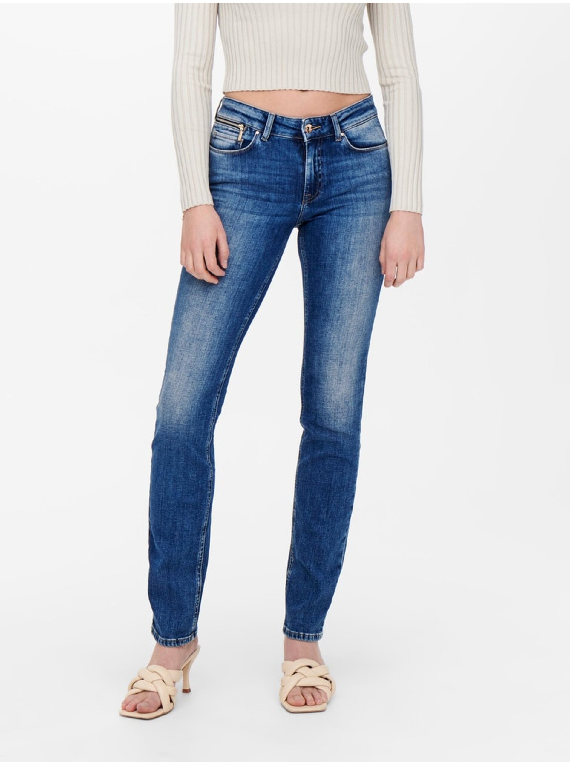 Blue women's slim fit jeans ONLY Eva - Women