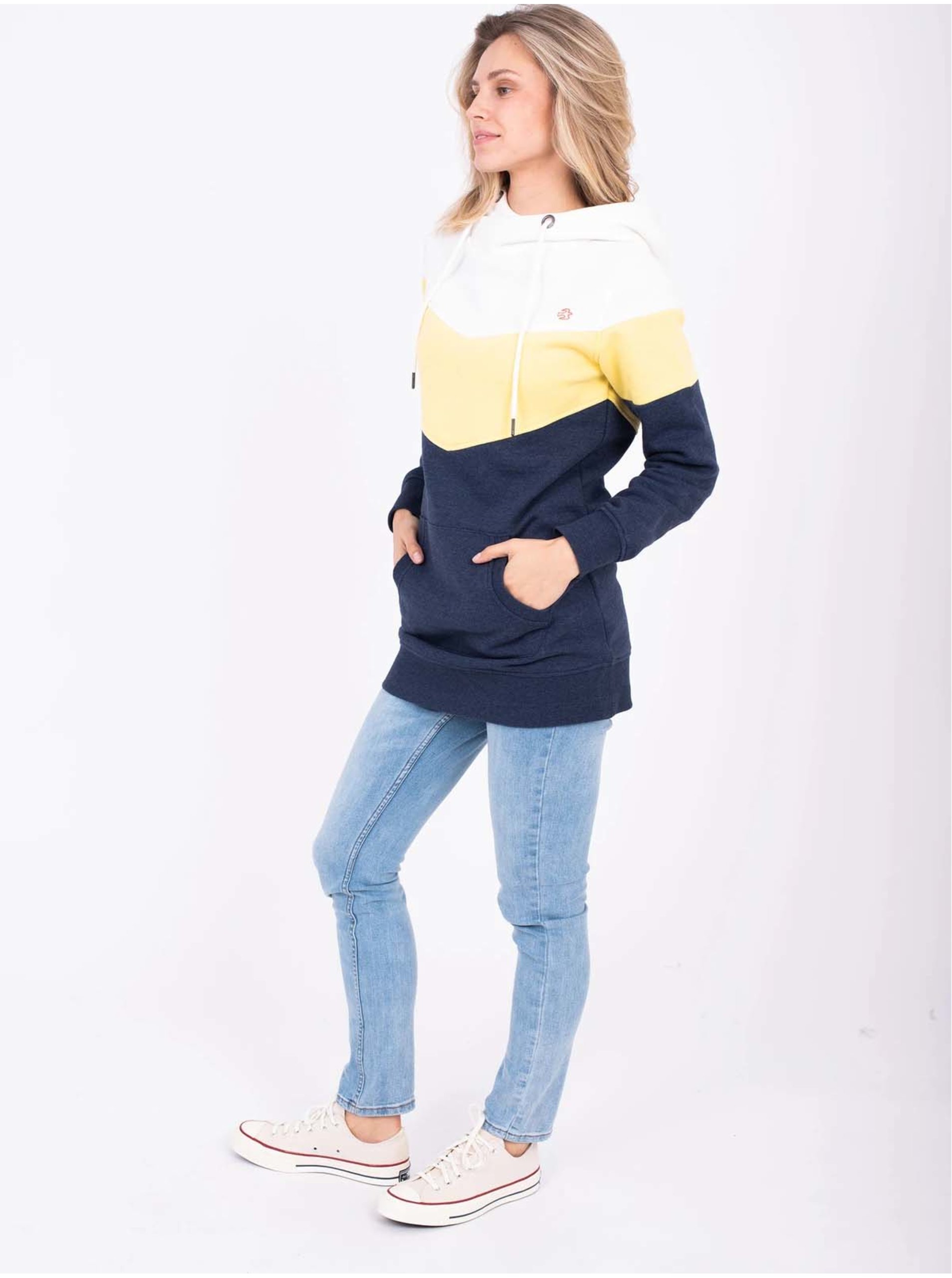 Marimi curvy pentru femei Brakeburn - albastru inchis, galben