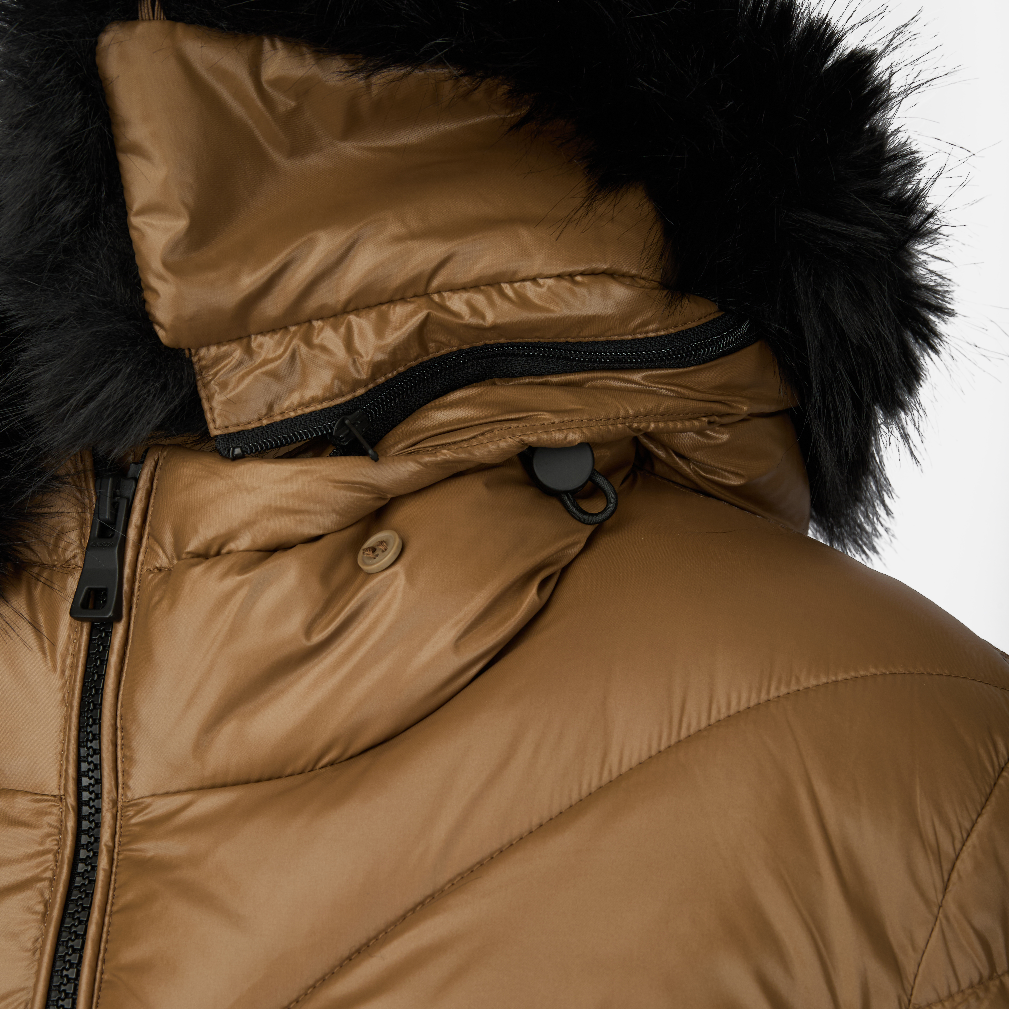 Parka maro de damă Geox Backsie