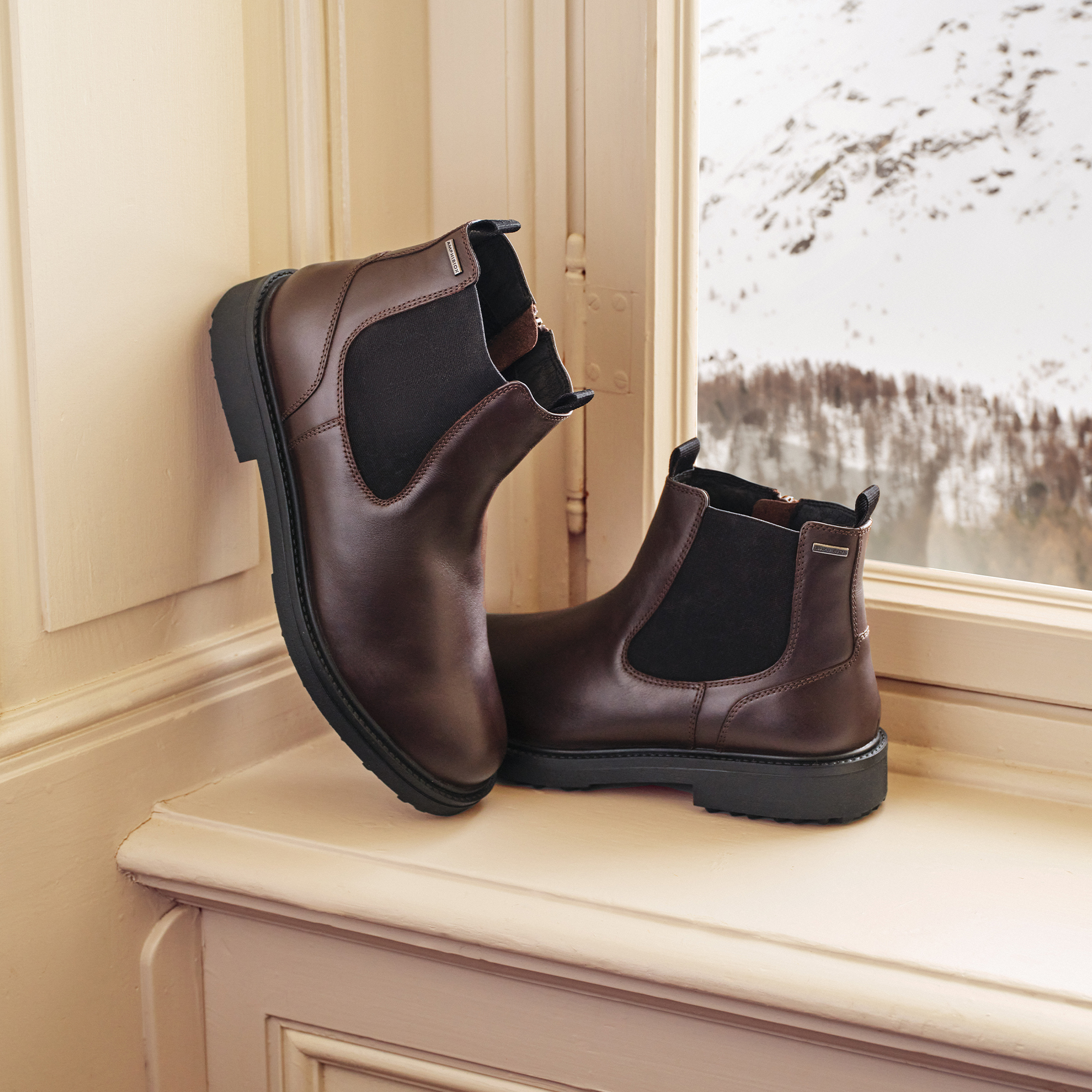 Brown men&#039;s ankle boots Geox Lagorai + Grip A - Men&#039;s