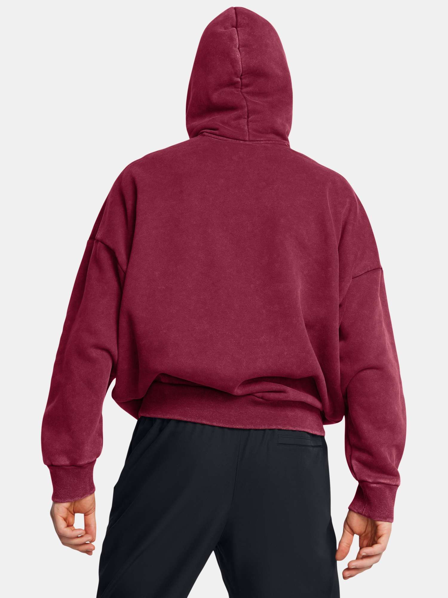 Men&#039;s sweatshirt Under Armour UA Icon HWT Flc Wash OS Hood-RED - Men&#039;s