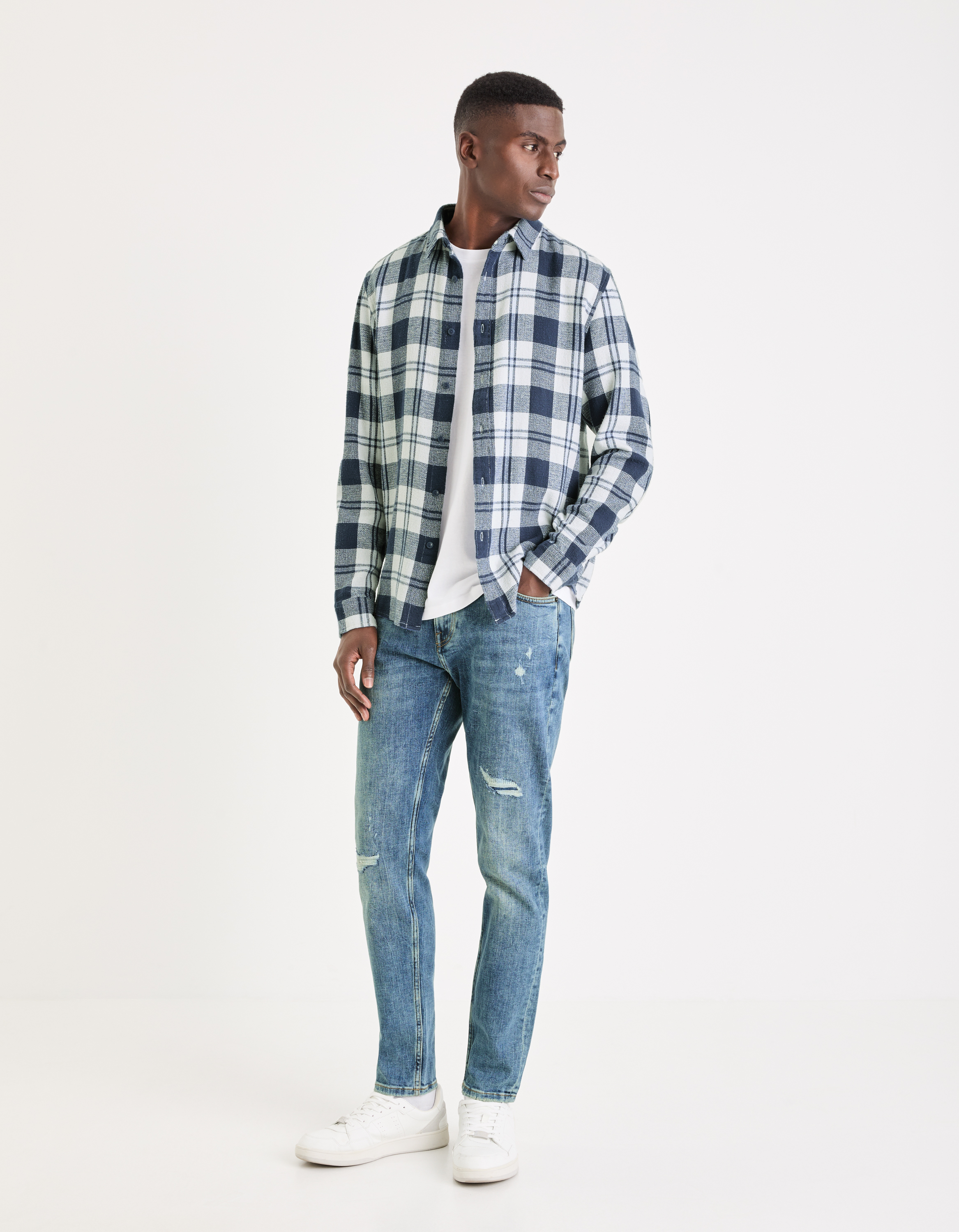 Slim fit pentru barbati Celio - albastru