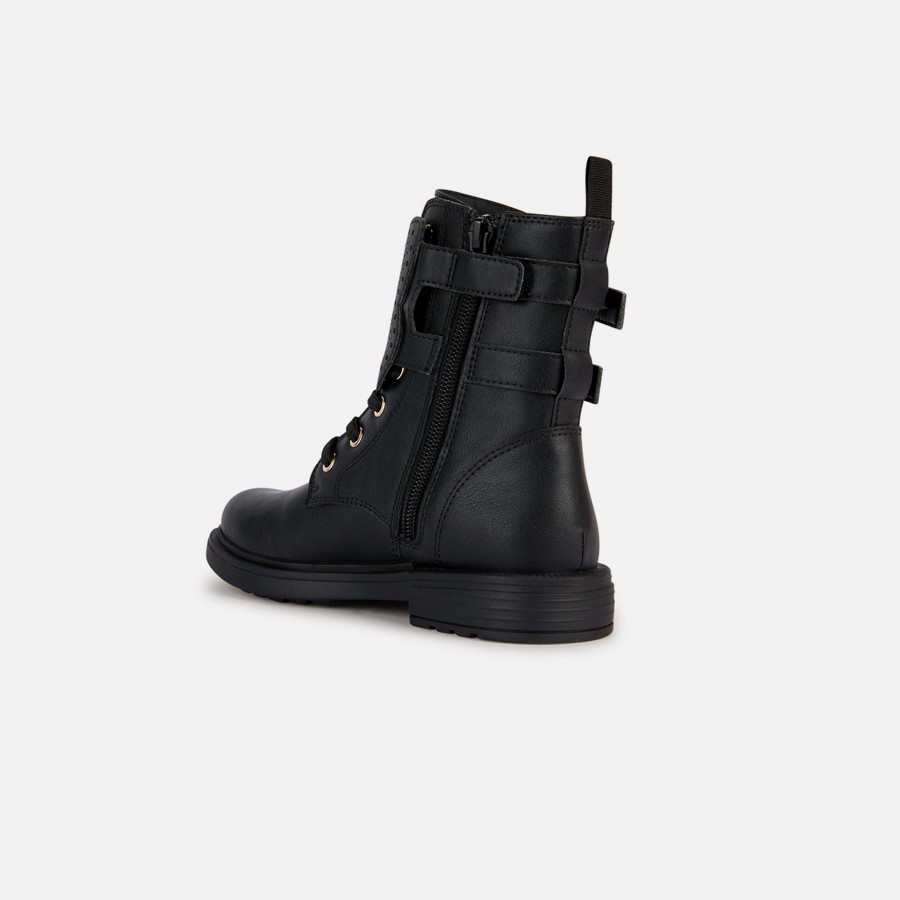 Black Girls Ankle Boots Geox Eclair - Girls