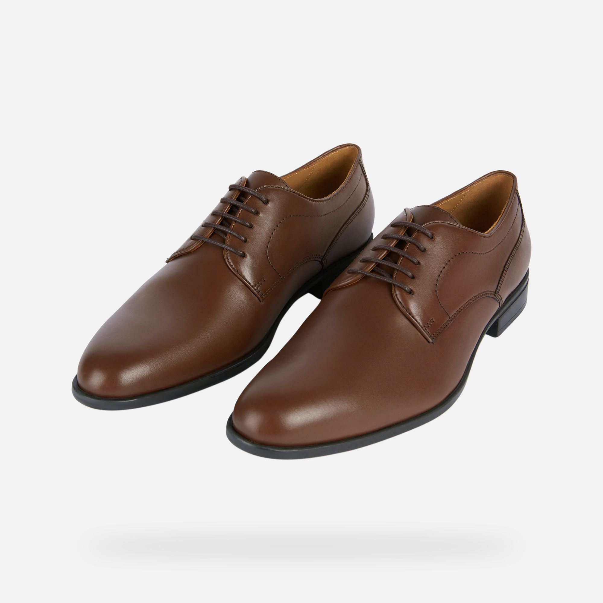 Brown men's formal shoes Geox Iacopo - Men's