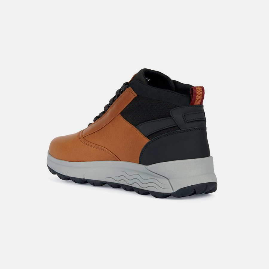 Brown men&#039;s ankle boots Geox Spherica 4X4 B ABX - Men&#039;s