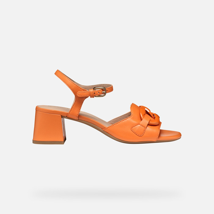 Orange women's sandals Geox New Eraklia 50 T - Women's