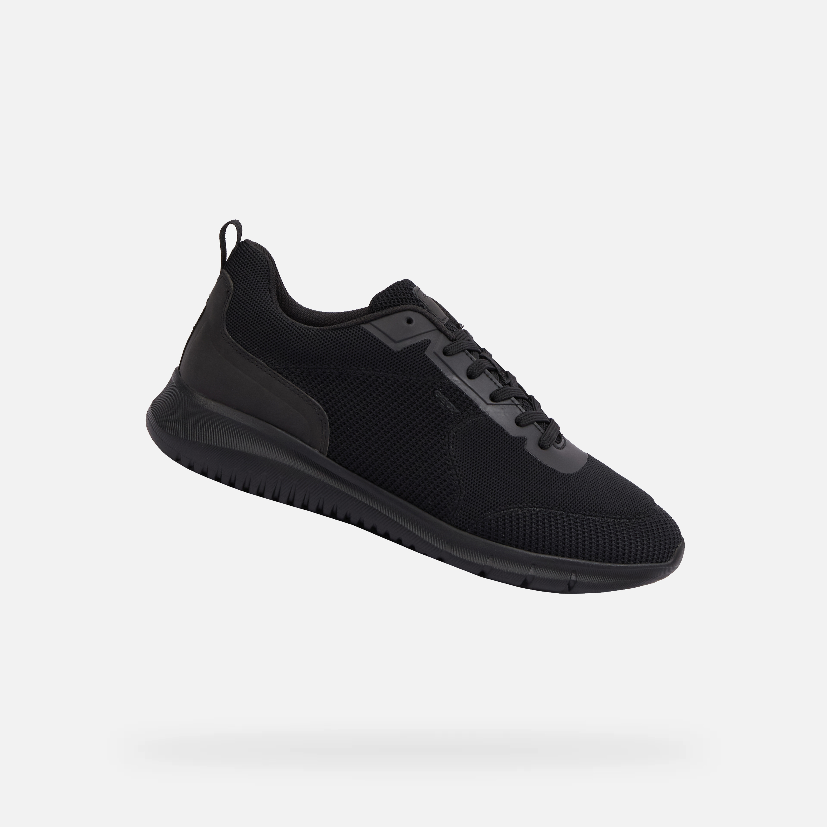 Black mens sneakers Geox Monreale - Mens