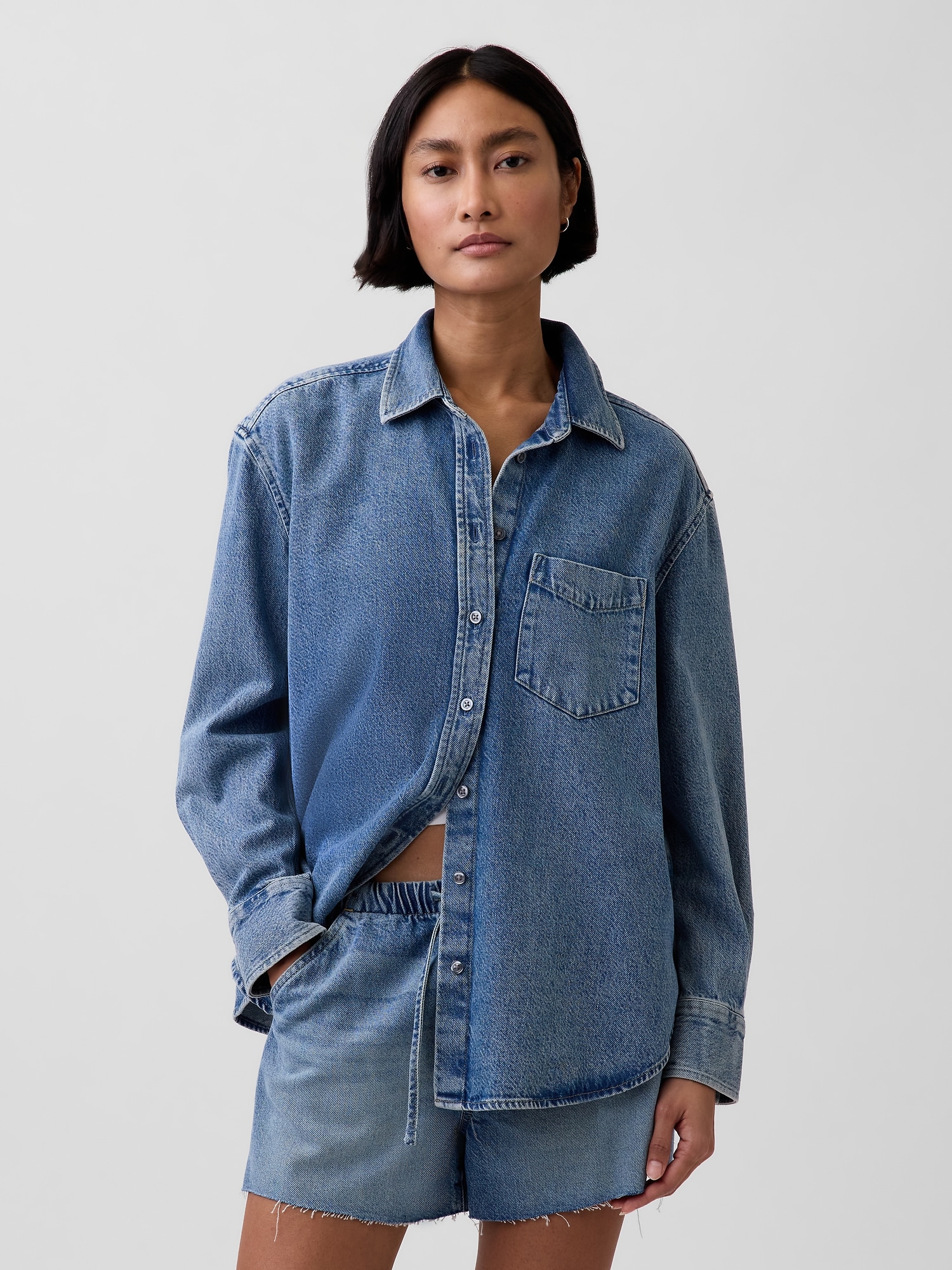 GAP Denim Oversize Shirt UltraSoft - Ladies