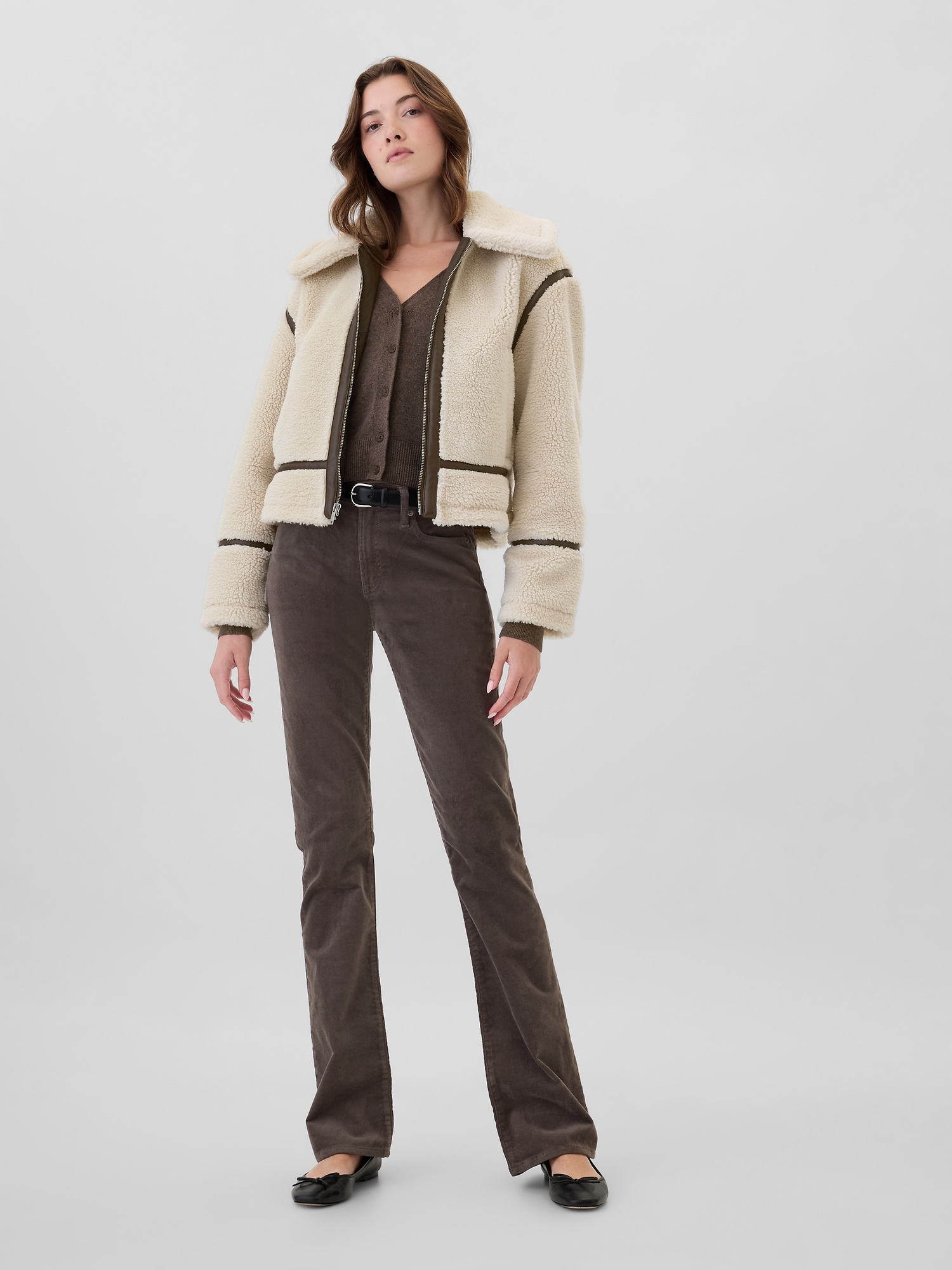 GAP Cropped Sherpa Jacket - Women's