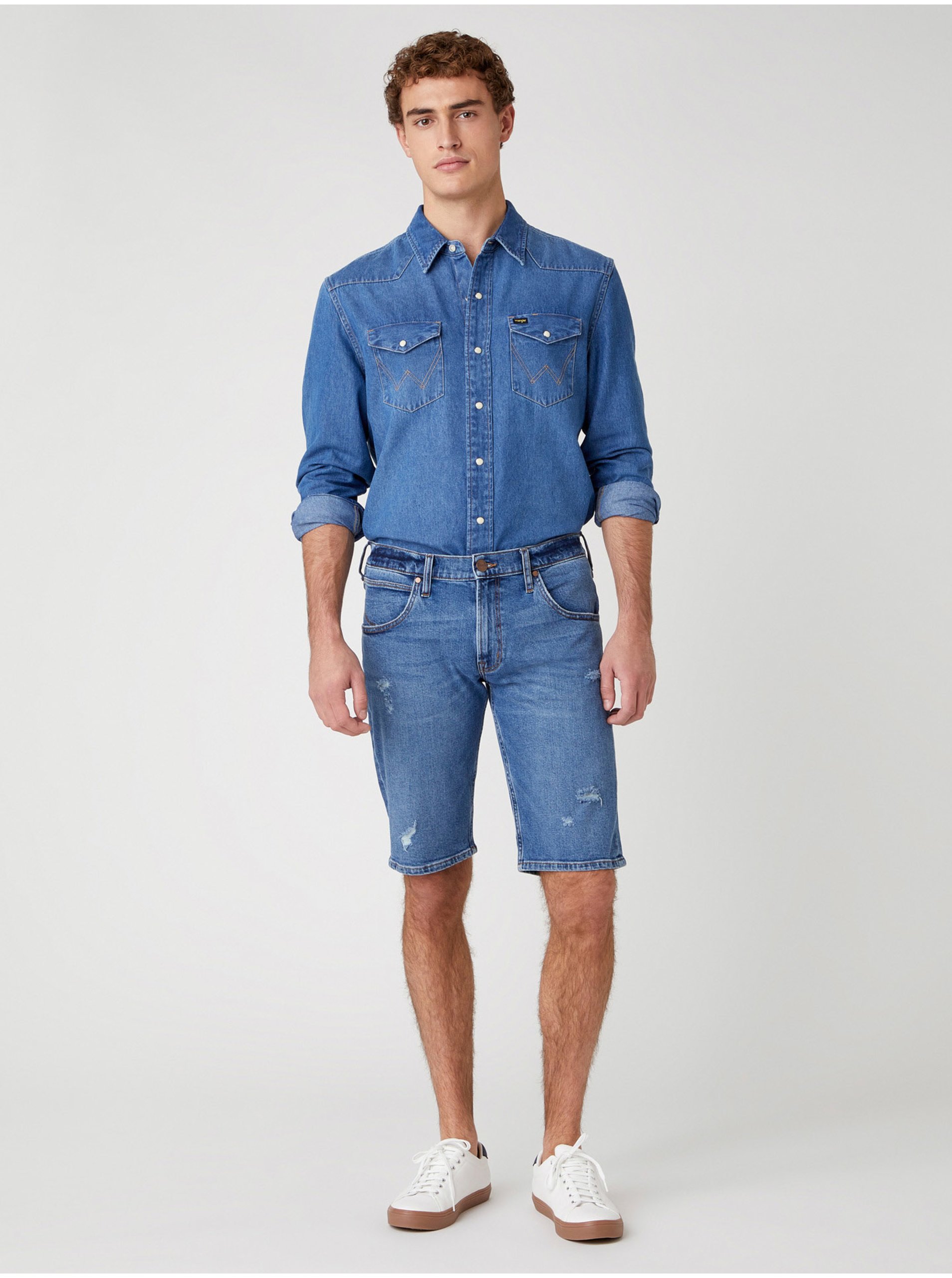 Pantaloni scurti pentru barbati Wrangler - albastru