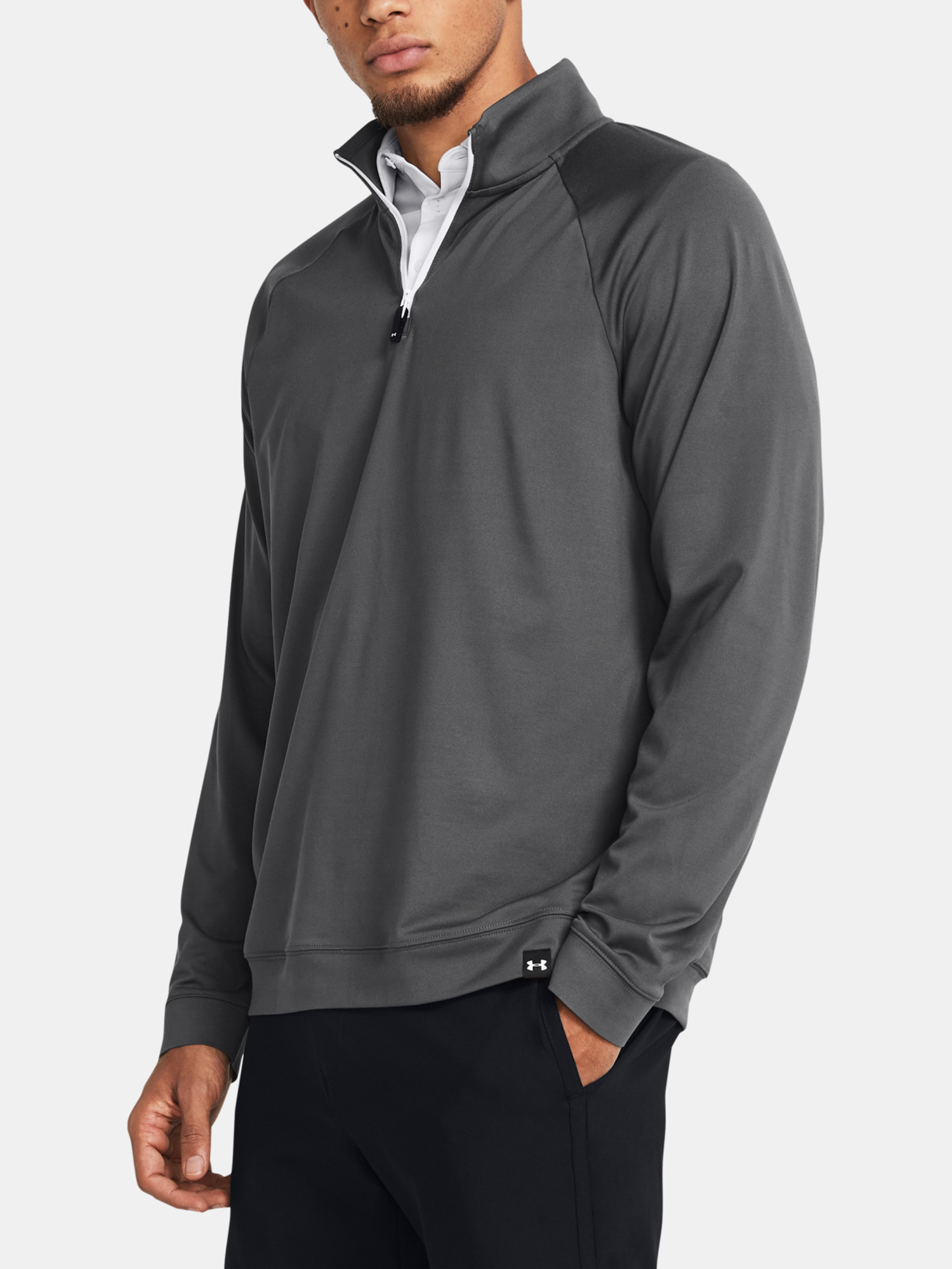 Men&#039;s sweatshirt Under Armour UA Midlayer QZ LB-GRY - Men&#039;s