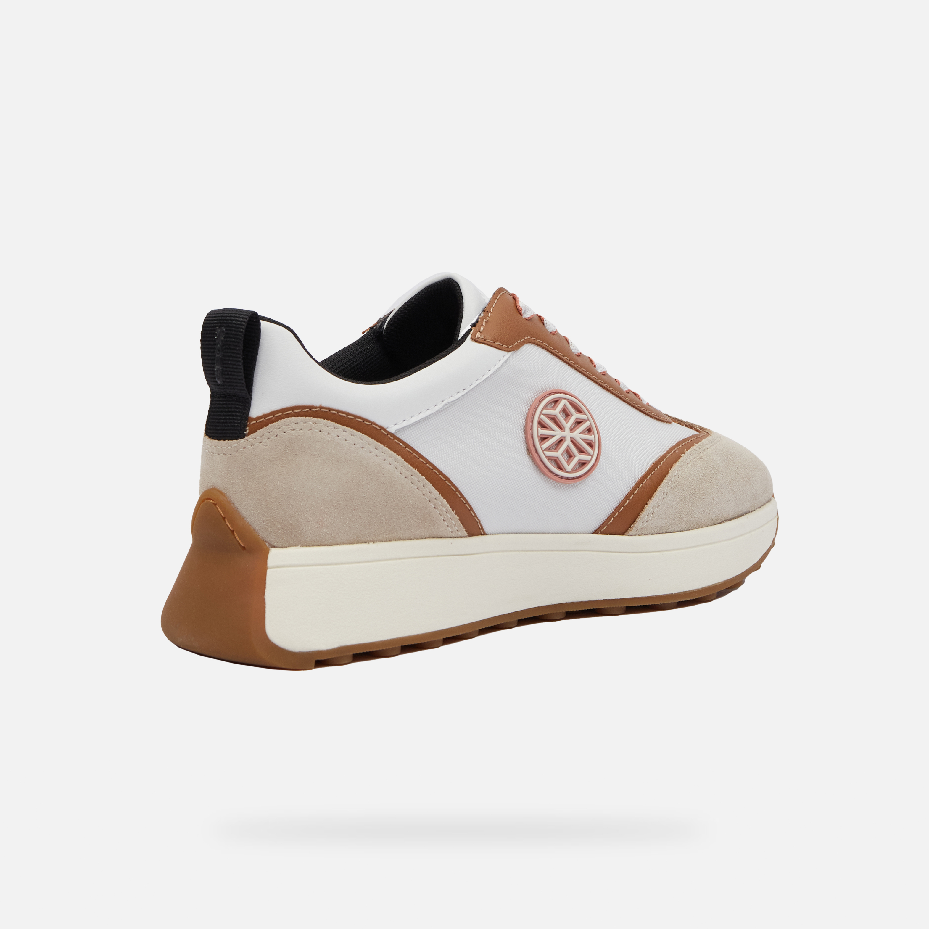 Beige women's sneakers Geox Amabel - Women's