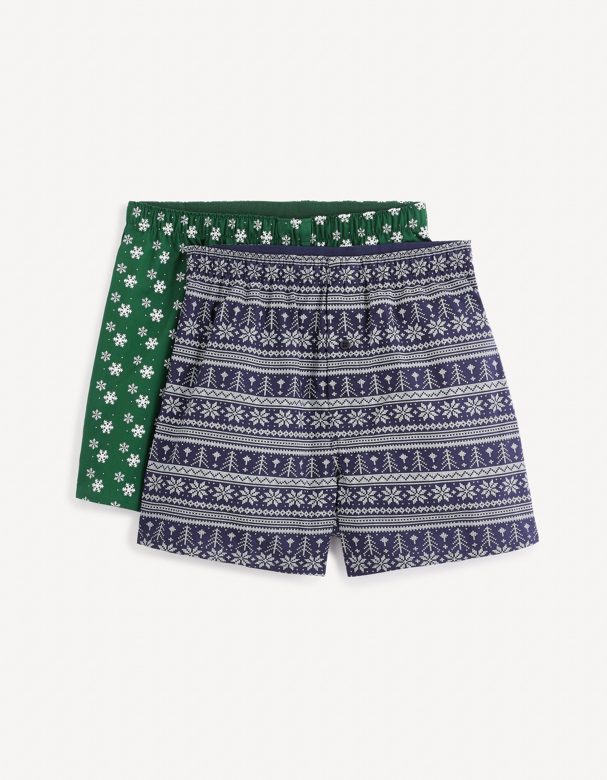 Boxeri clasici pentru barbati Celio - verde, albastru inchis, alb