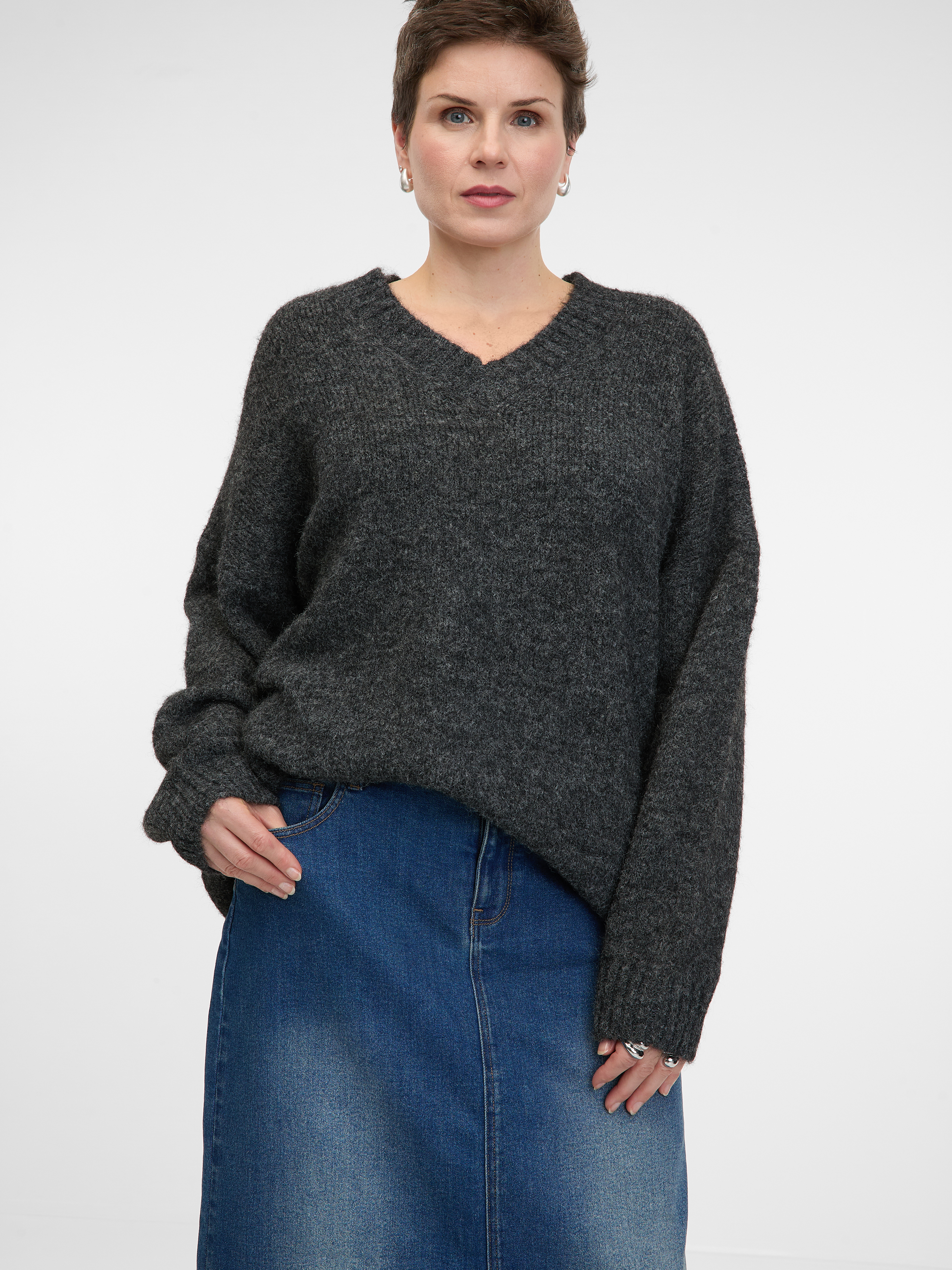 Dark blue women&#039;s denim maxi skirt ORSAY - Women&#039;s