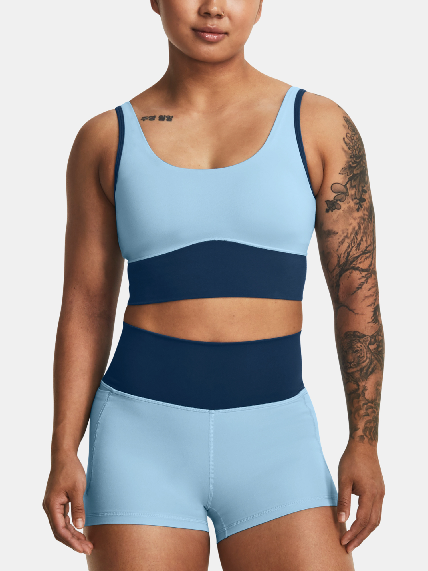 Under Armour Tank Top Meridian Fitted Crop Tank-BLU - Women