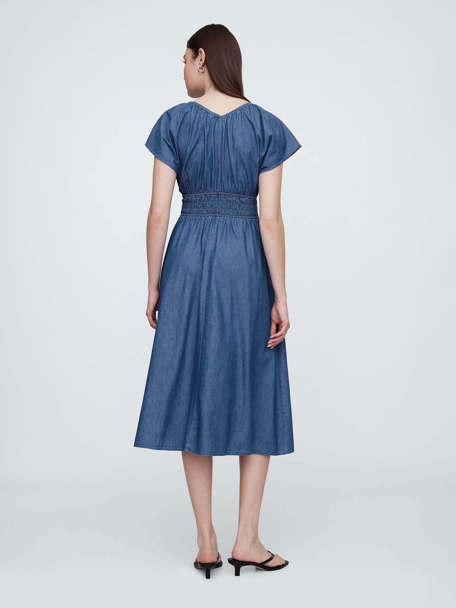 GAP Chambray maxi dress with pockets Americana - Women's