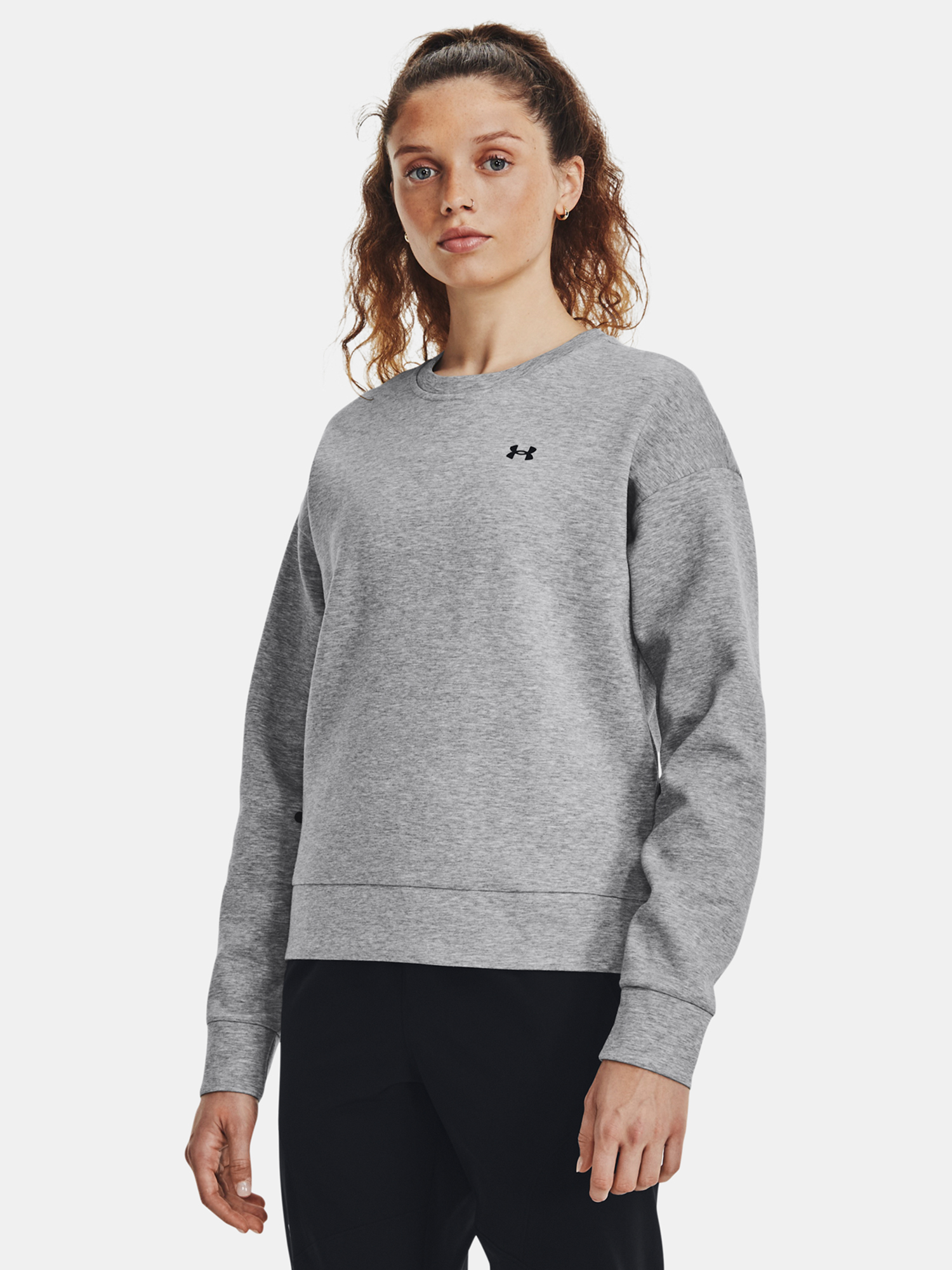 Under Armour Mikina Unstoppable Flc Crew-GRY - Dámské