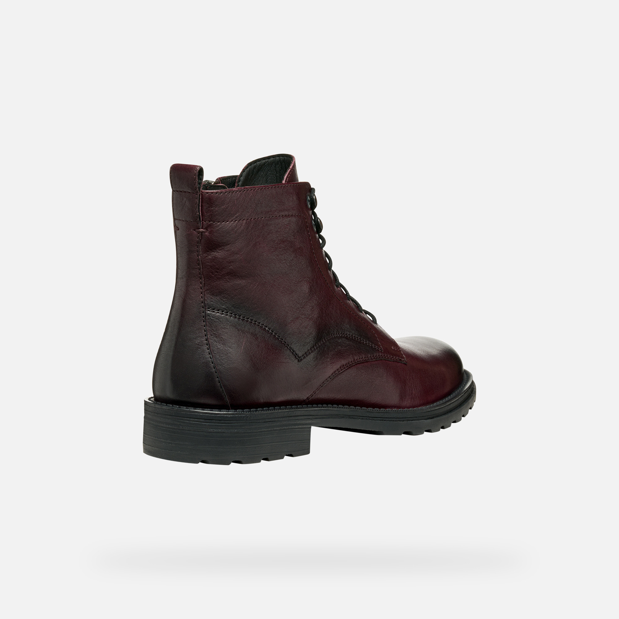 Burgundy men&#039;s ankle boots Geox Redclif - Men&#039;s