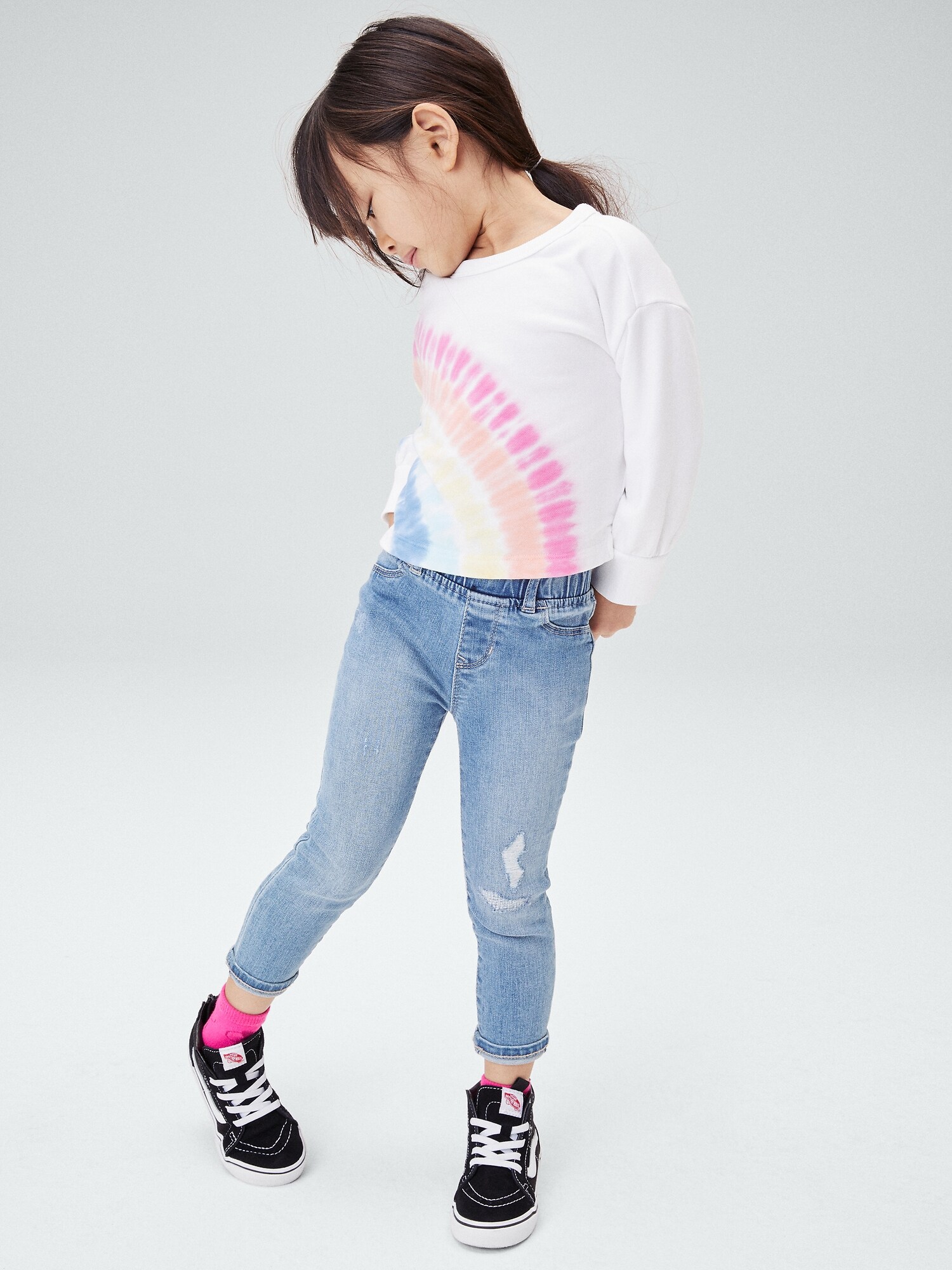 GAP tricou pentru copii curcubeu cravată DY