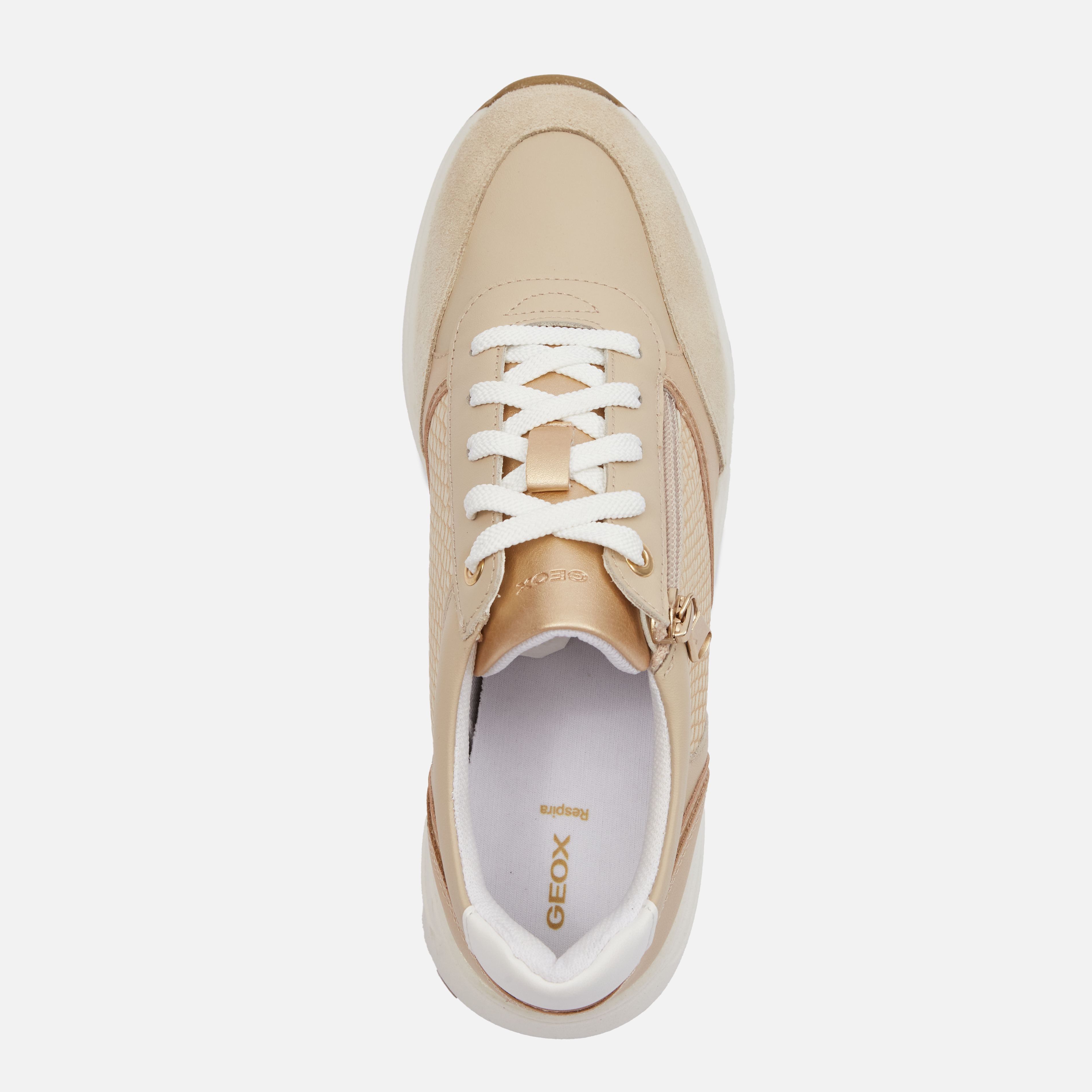 Beige women's sneakers Geox Cristael - Women's