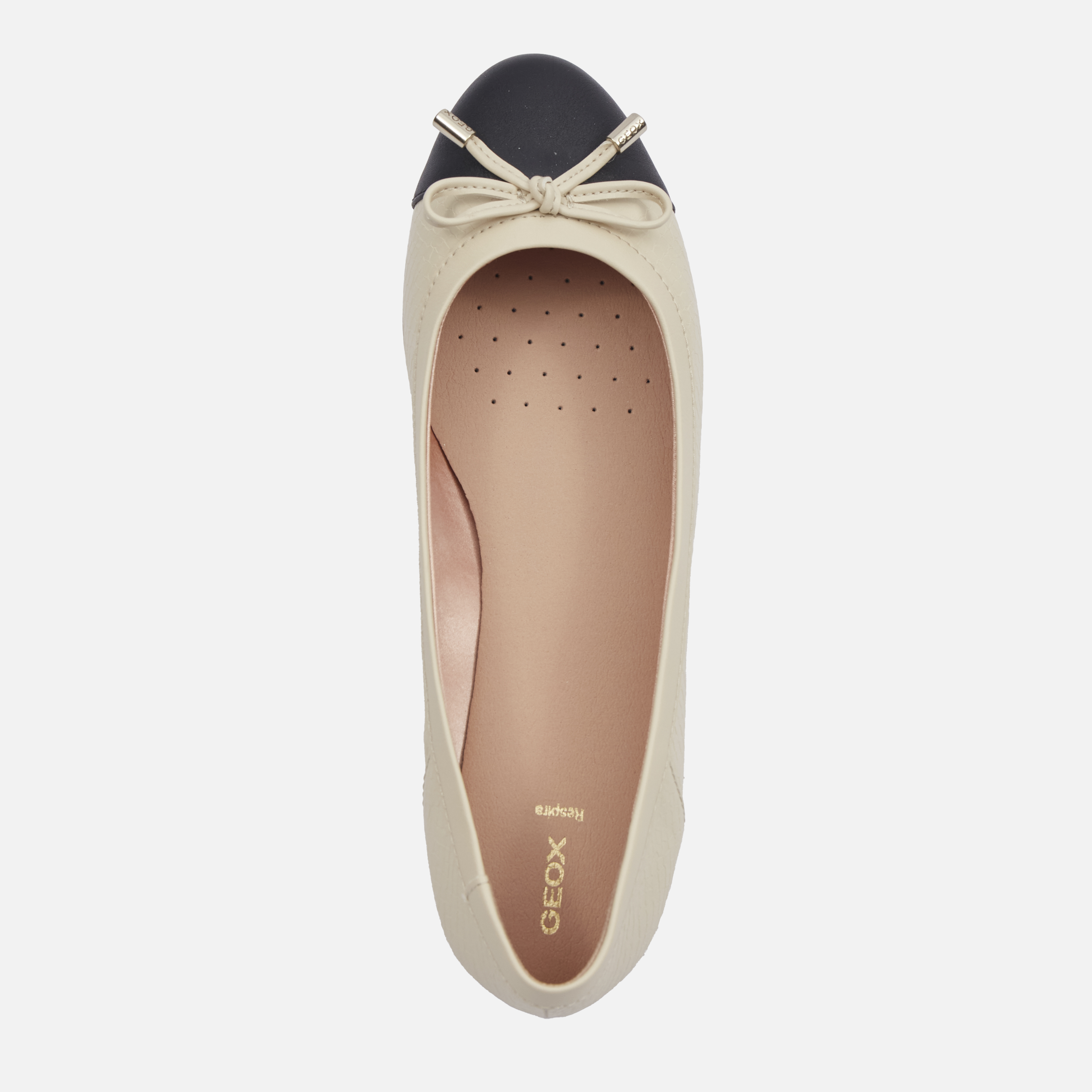 Cream women's ballet flats Geox Charlene - Women's