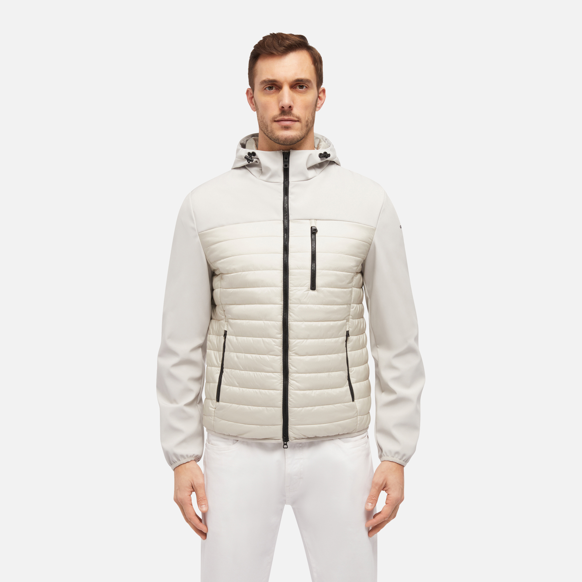 Cream men&#039;s jacket Geox Sapienza - Men&#039;s