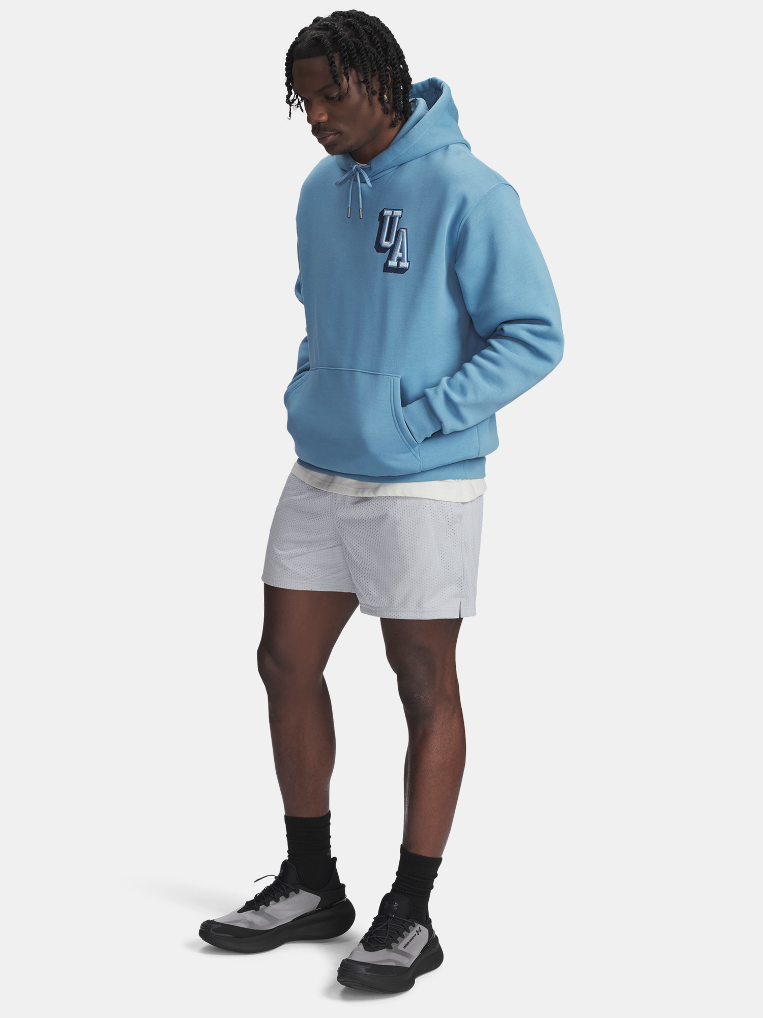 Men's Under Armour UA Icon Flc Graphic Top-BLU - Men's Sweatshirt