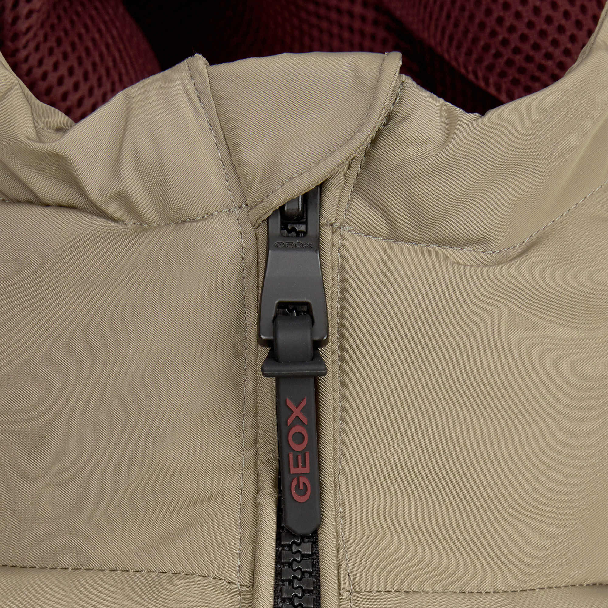 Geacă bărbătească bej cu puf Geox Snake