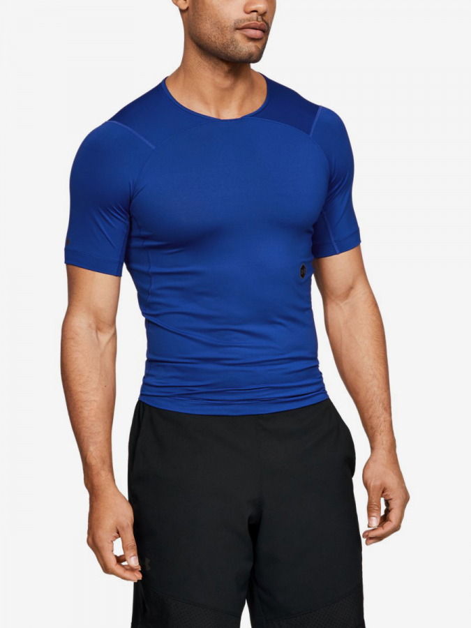 Under Armour Compression T-Shirt Hg Rush Compression Ss-Blu - Men's