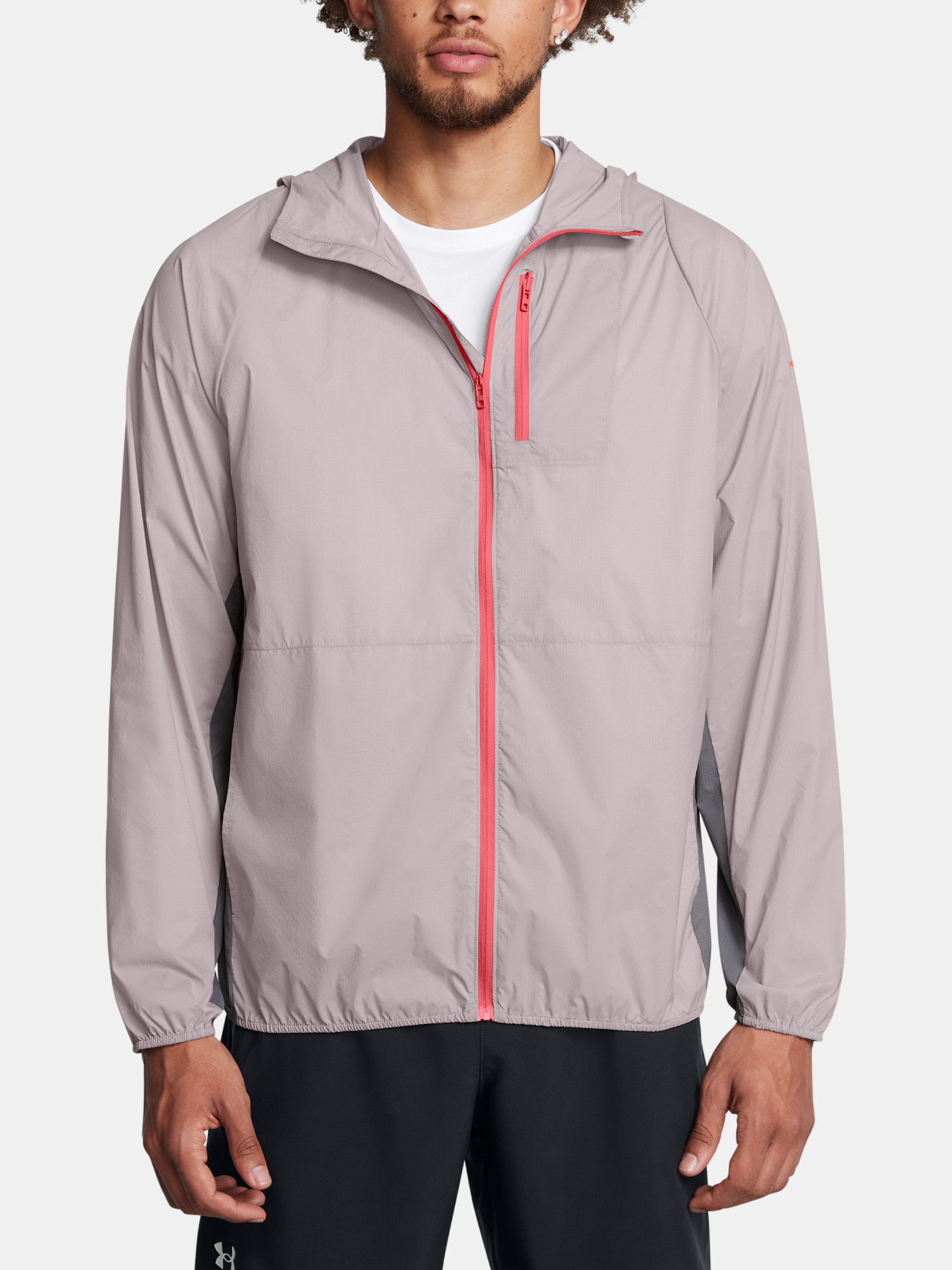 Men's Jacket Under Armour LAUNCH LIGHTWEIGHT JKT-GRY - Men's