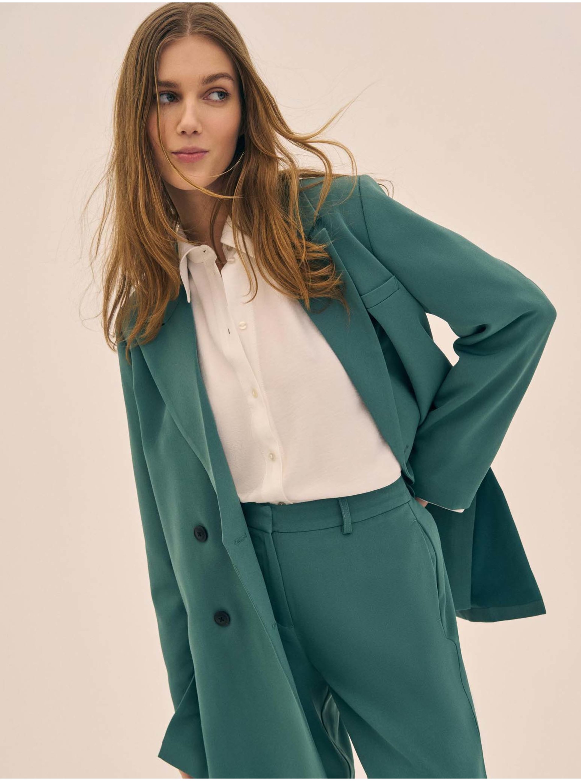 Green Long Jacket VILA Freya - Women