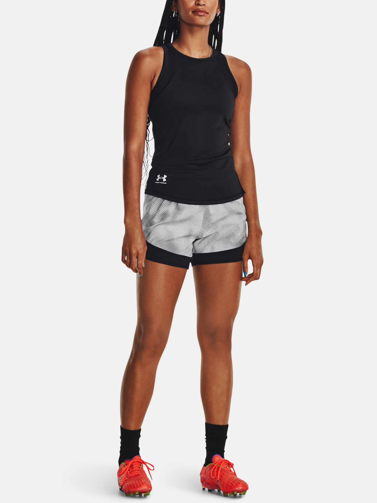 Pantaloni si pantaloni scurti pentru femei Under Armour - gri deschis