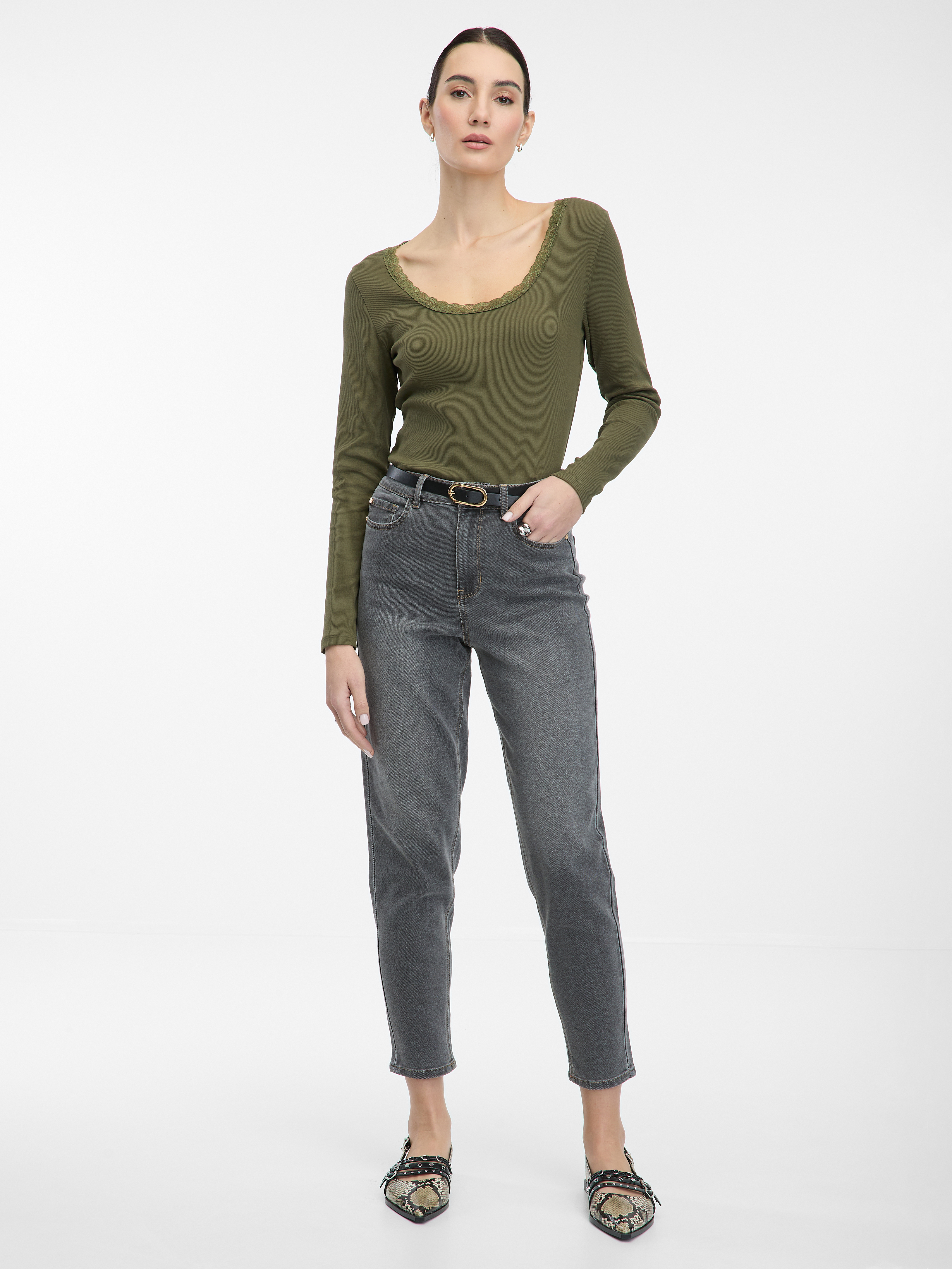 Grey women&#039;s mom jeans ORSAY - Women&#039;s