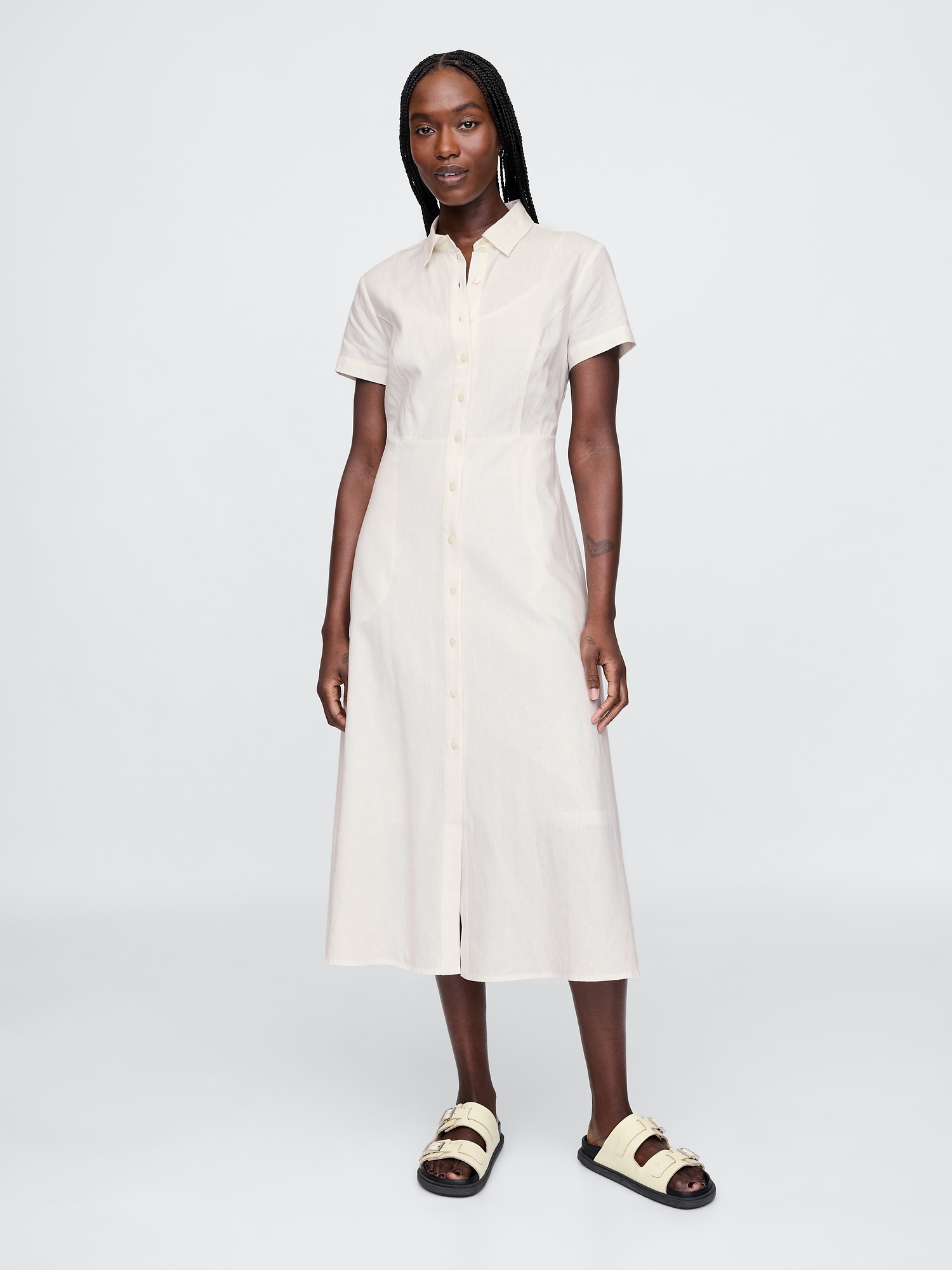 GAP Linen shirt maxi dress - Womens