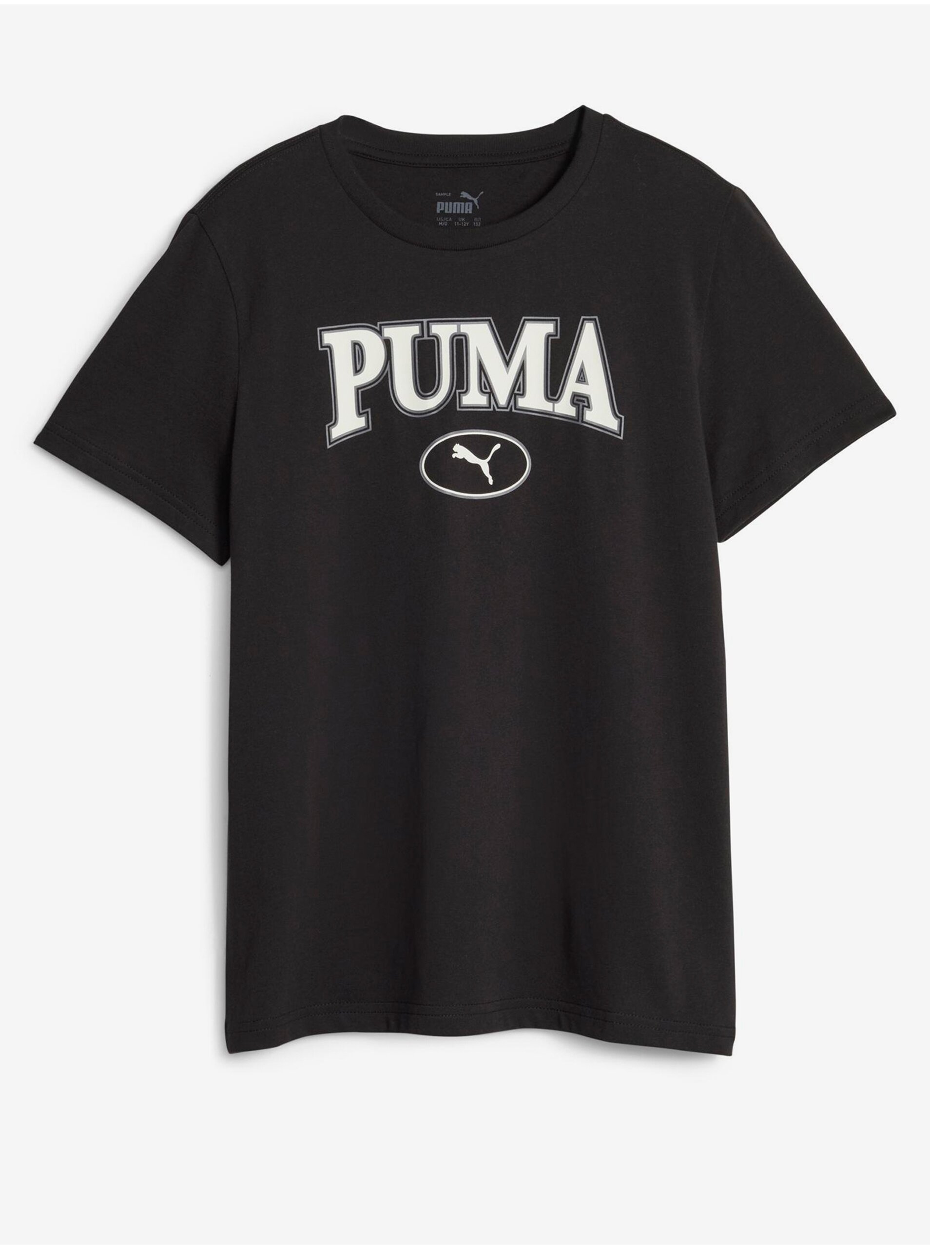 Levně Černé klučičí tričko Puma Squad - Kluci