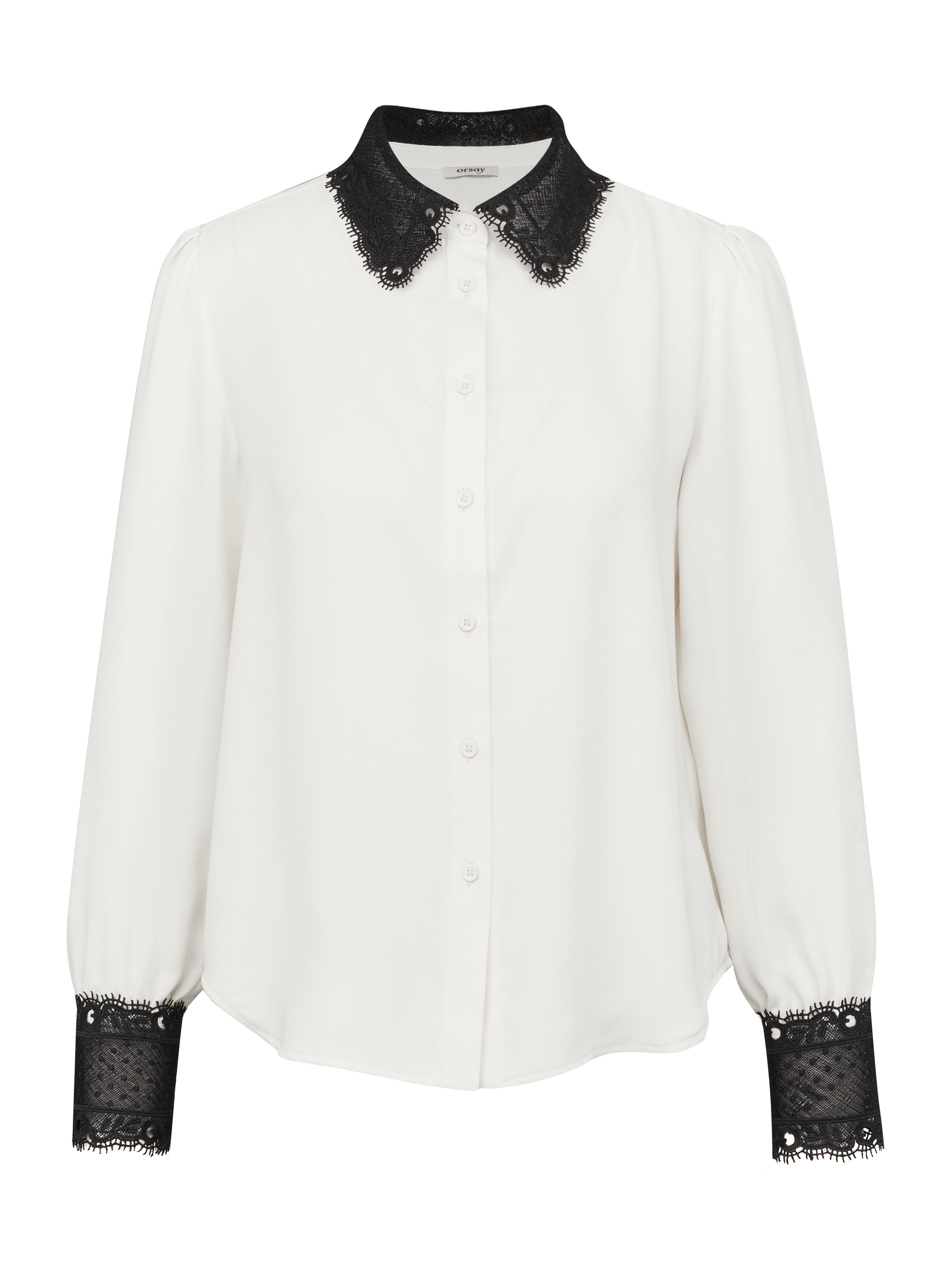 Cream women's shirt with contrasting collar ORSAY - Women's